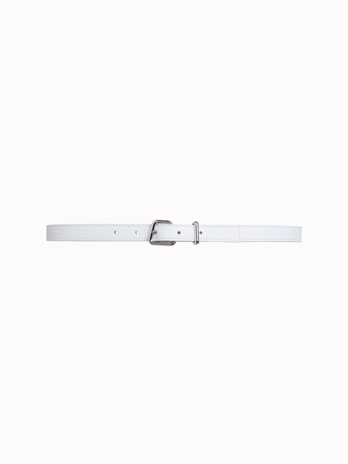 Thin Leather Trapezoid Buckle Belt