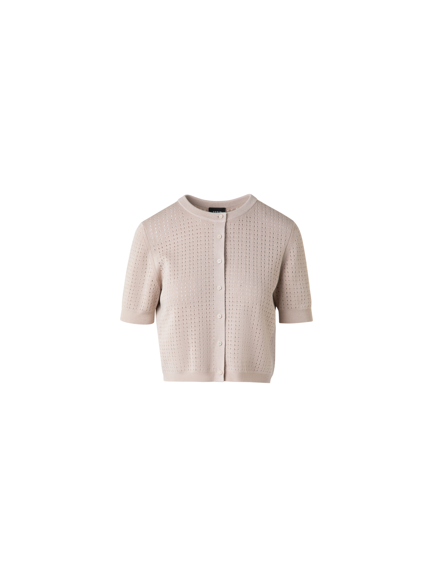 Short Sleeve Knit Cardigan in Silk Cotton