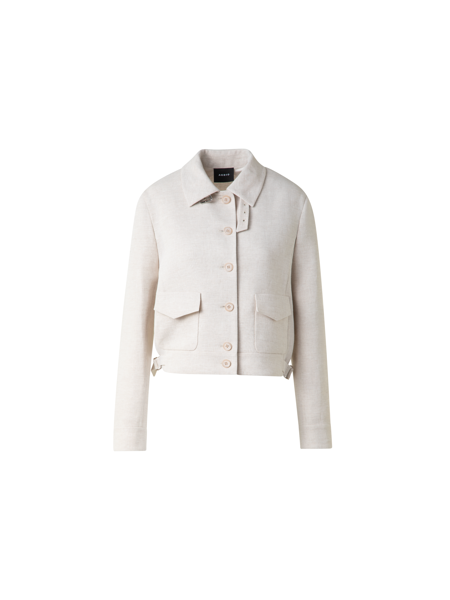 Short Blouson Jacket in Linen Double-Face