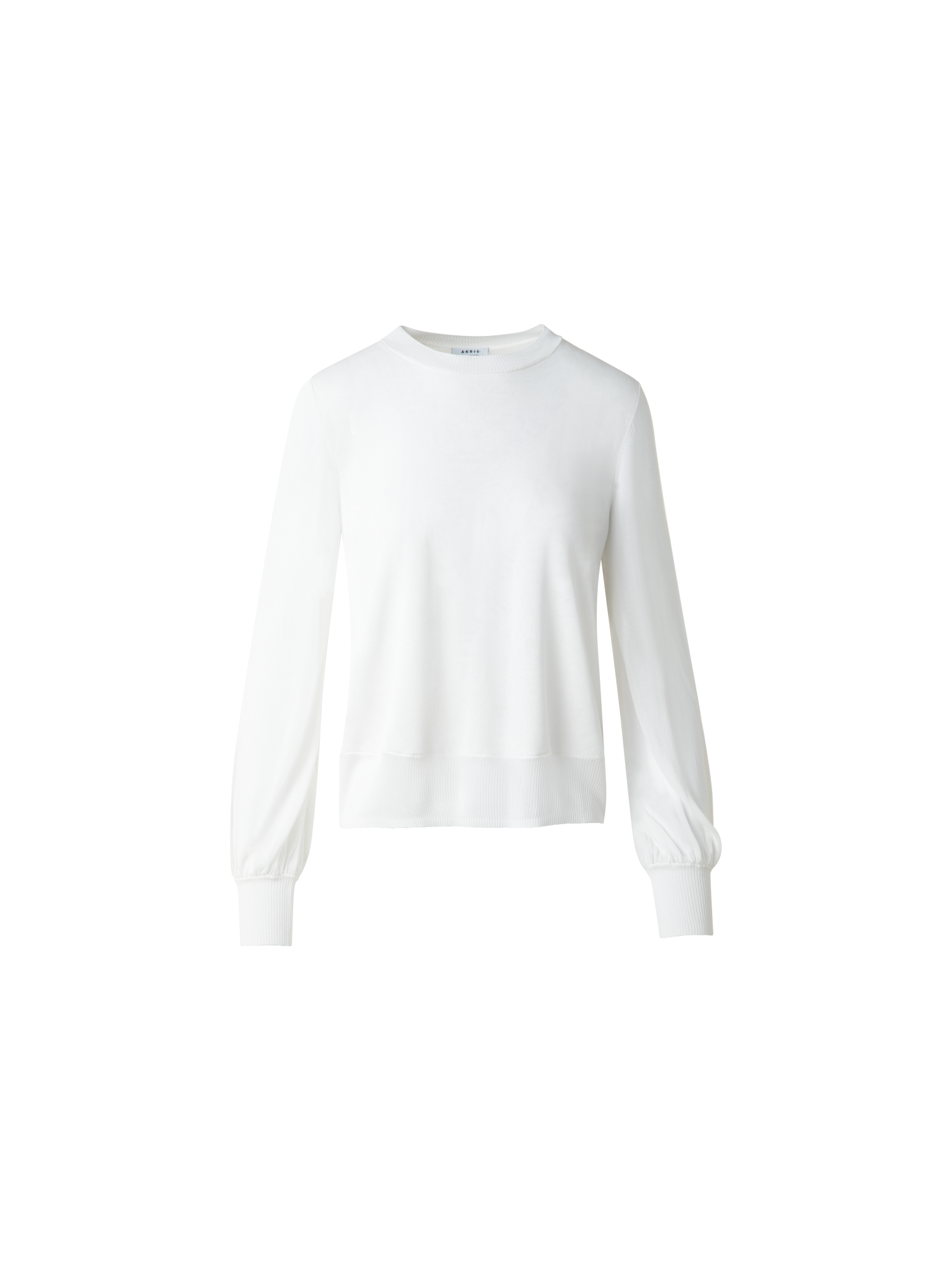 Knit Sweater with Sheer Neckline and Sleeves