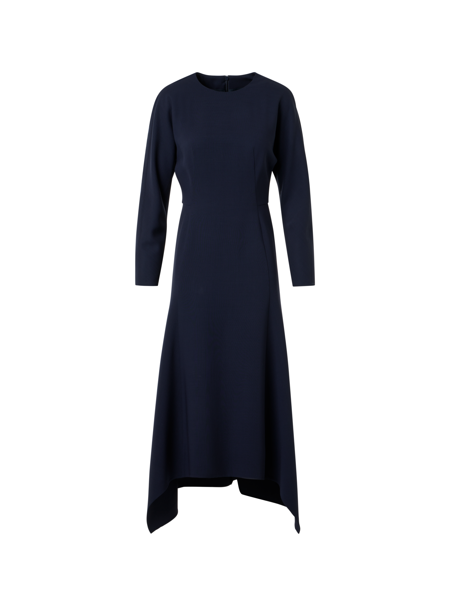 Asymmetrical Cool Wool Midi Dress