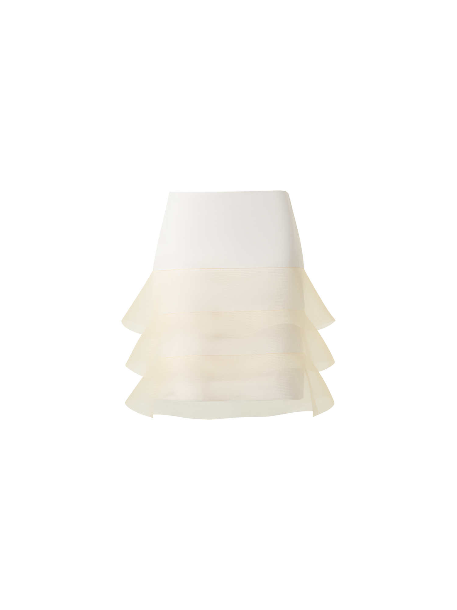 Short Pencil Skirt with Tulle Waves