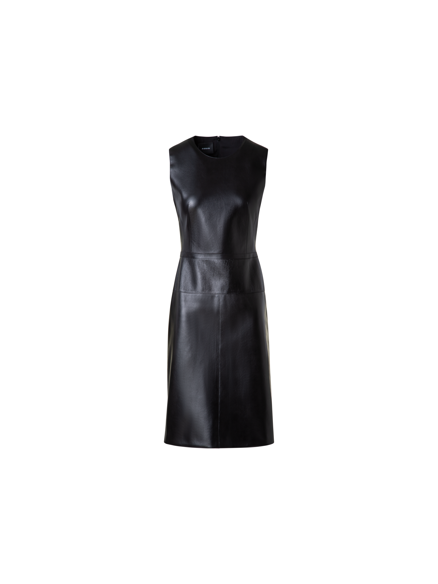 A-Line Sheath Dress in Lacquered Leather