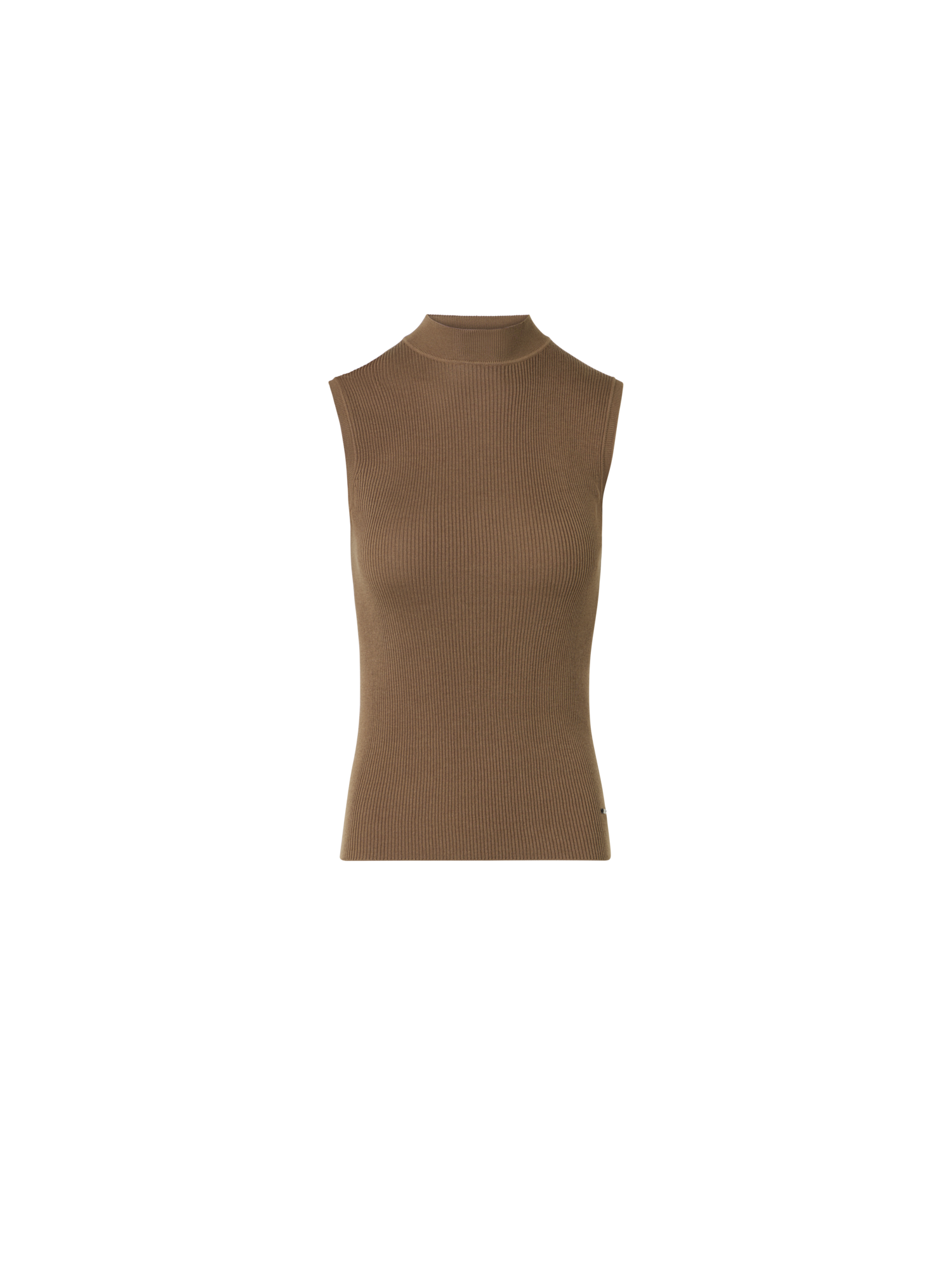 Silk-Cotton Rib Knit Top