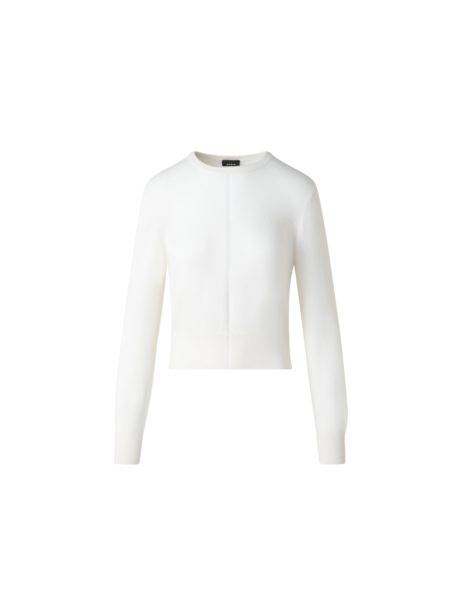 Cashmere Sweater with Fine Sheer Stripe