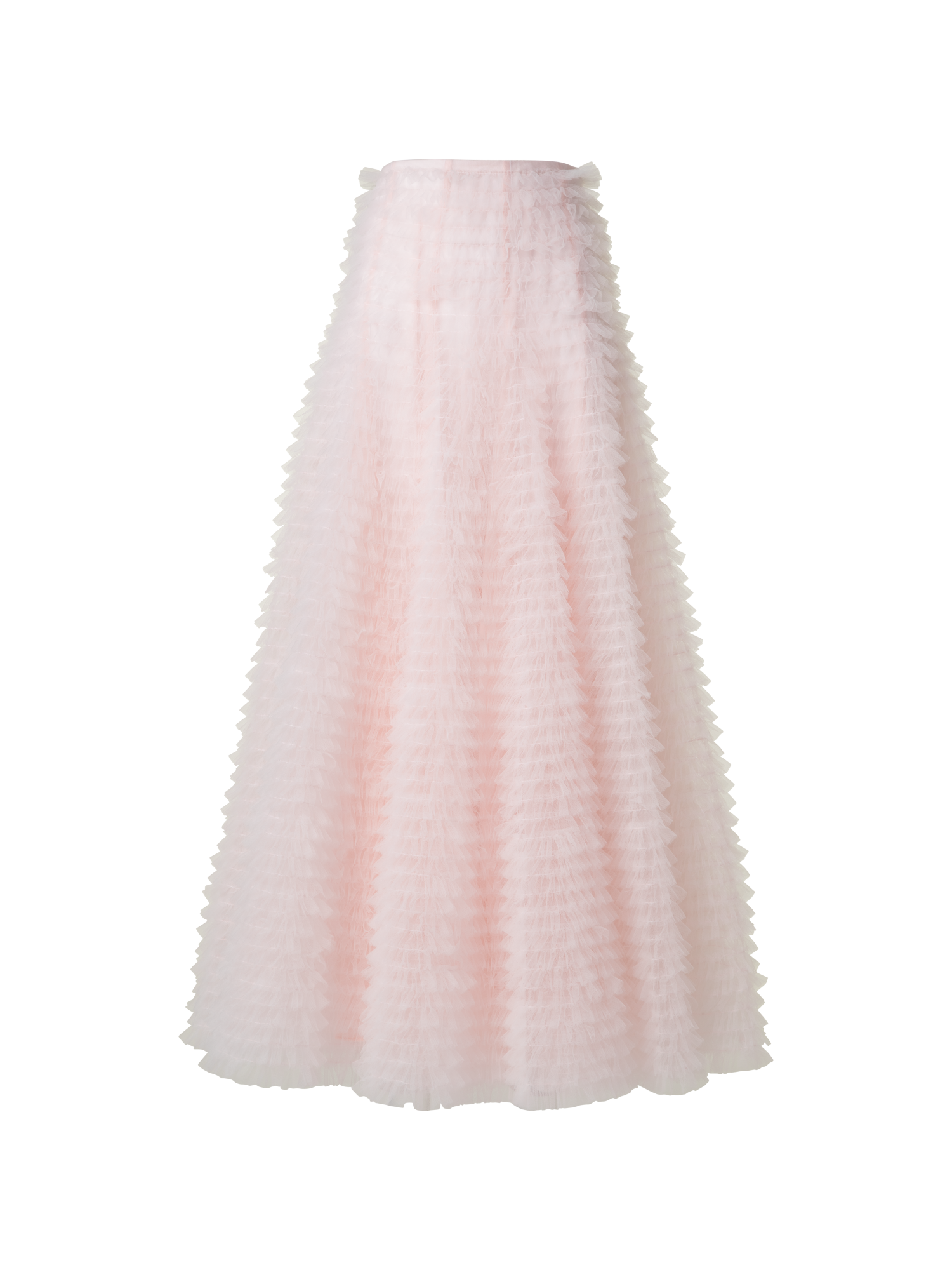 Ruched Tulle Maxi Skirt