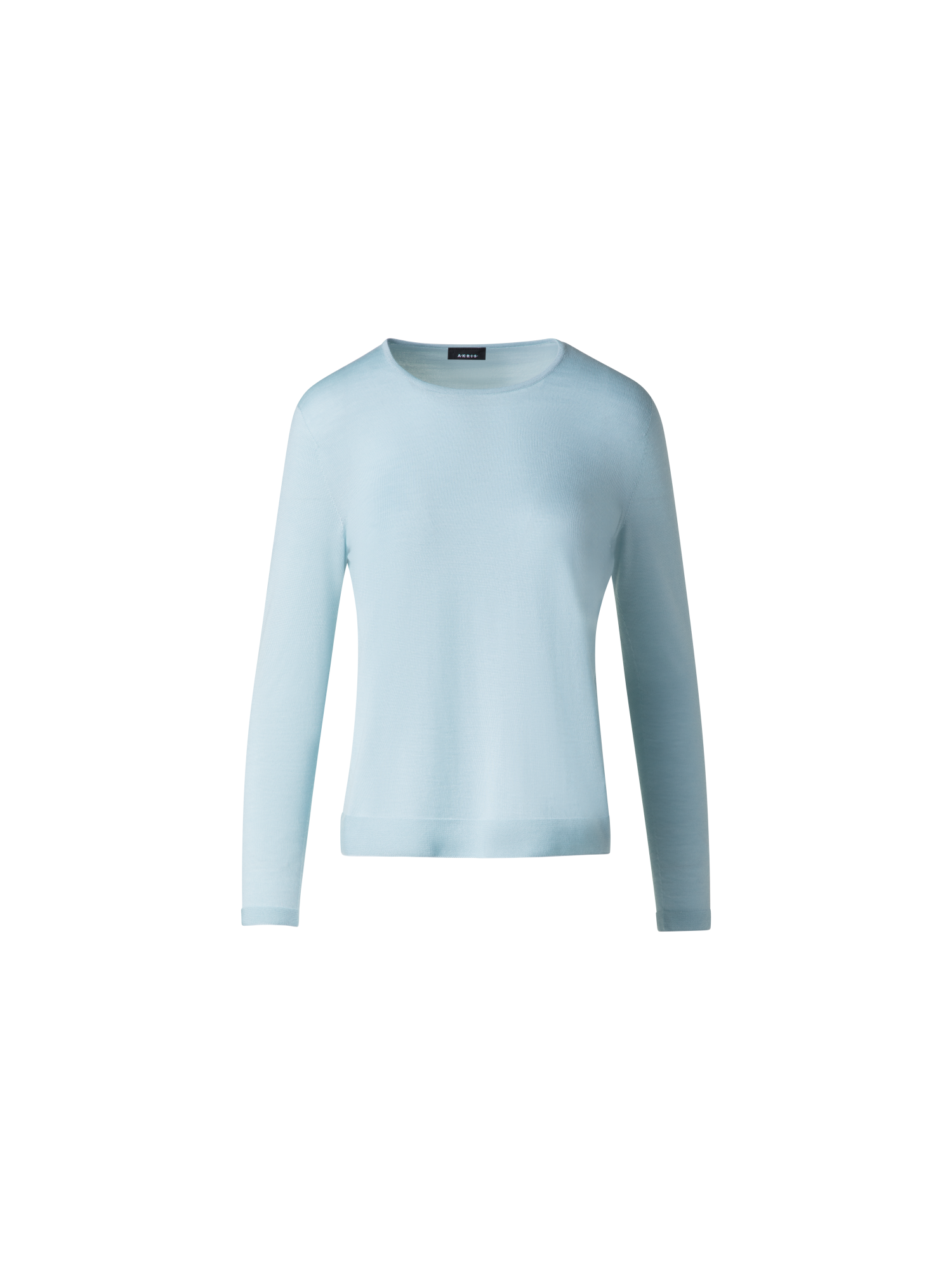 Seamless Crew Neck Sweater in Cashmere Silk