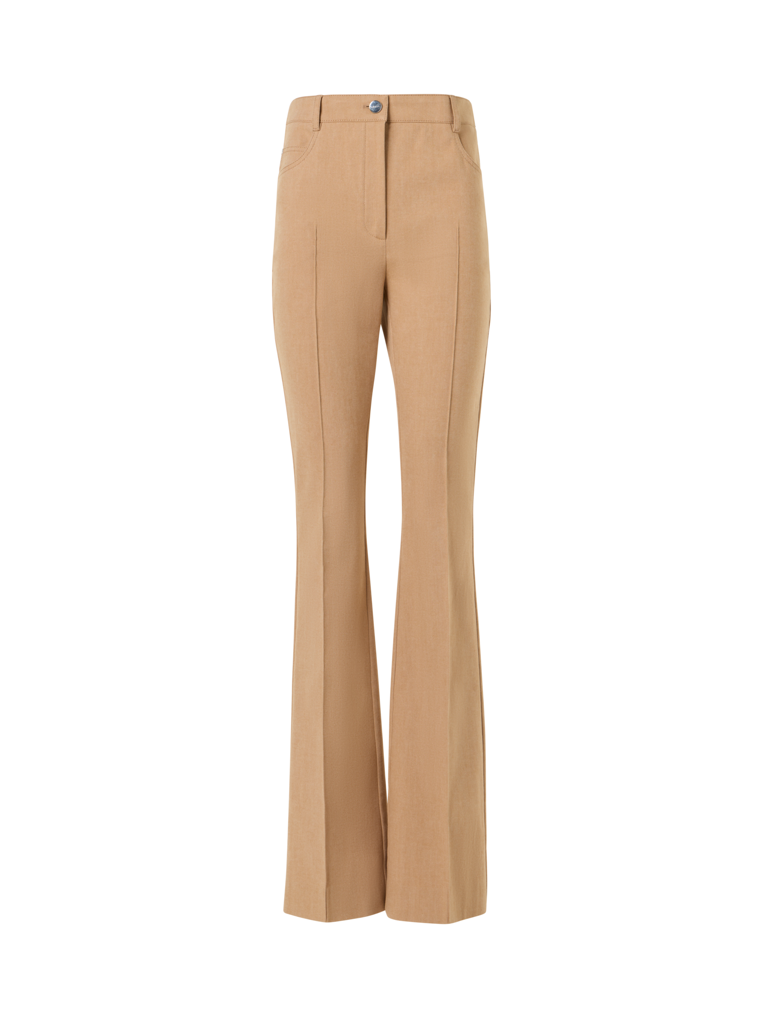 Farid Bootcut Pants in Stretch-Cotton Denim