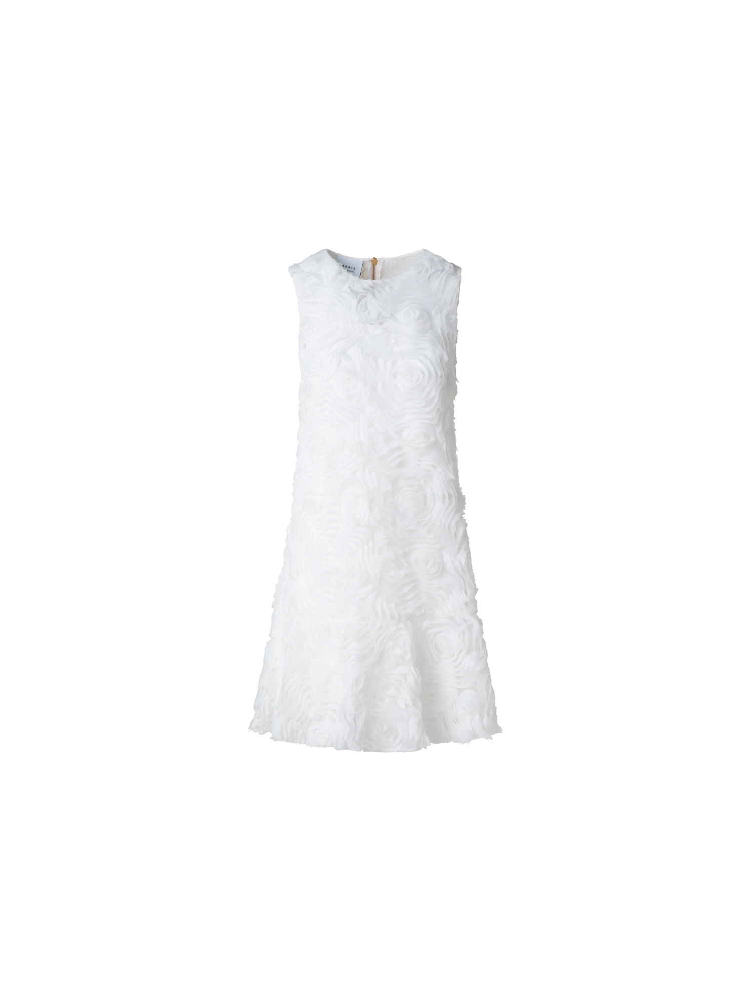 Cocktail Dress with 3D Carnation Embroidery