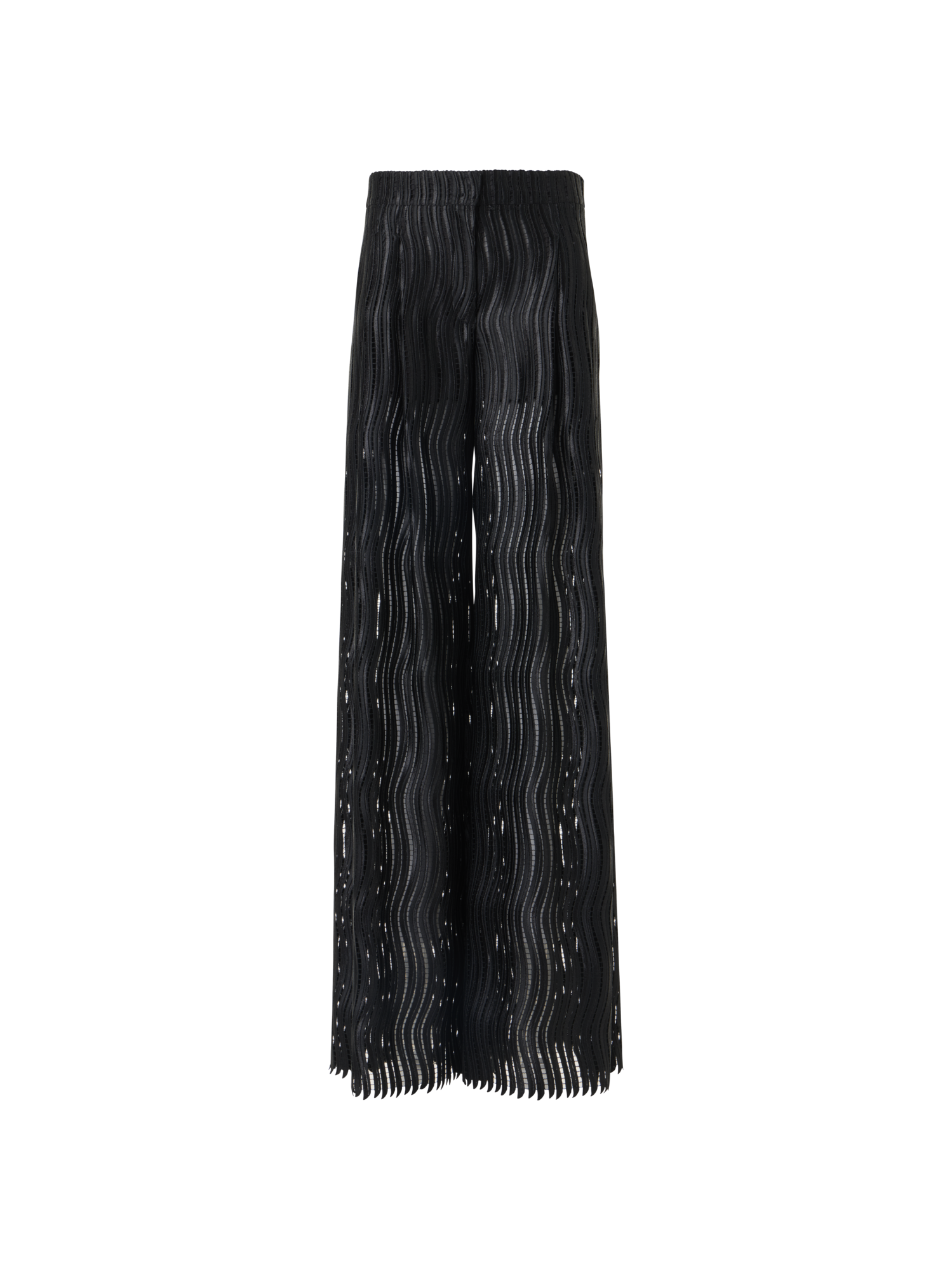 Cassie Wide Pants in Wave Guipure