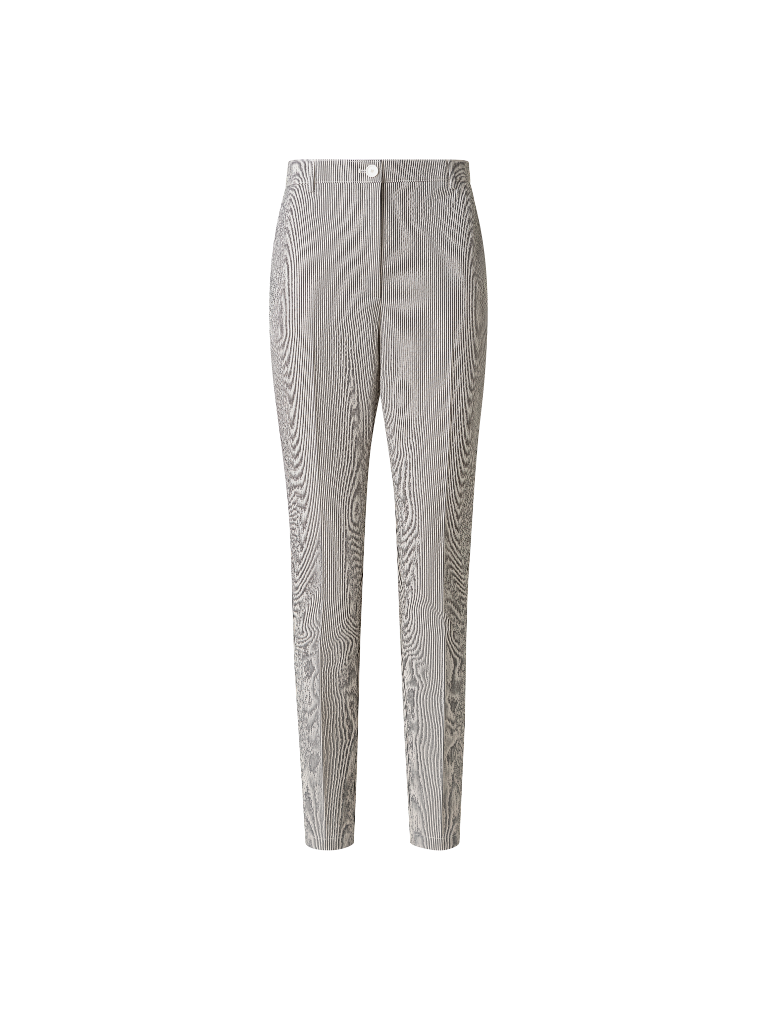 Tapered Pants in Striped Cotton Seersucker