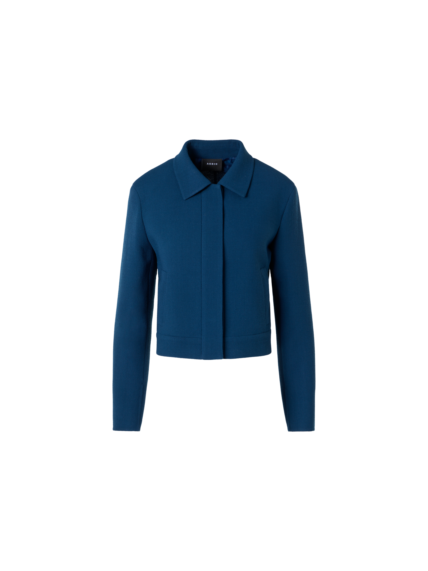 Kato Short Jacket in Wool-Crêpe Double-Face
