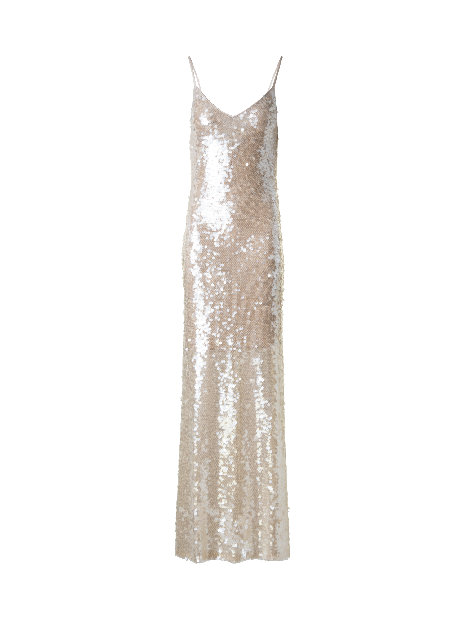 Long Sequined Evening Gown