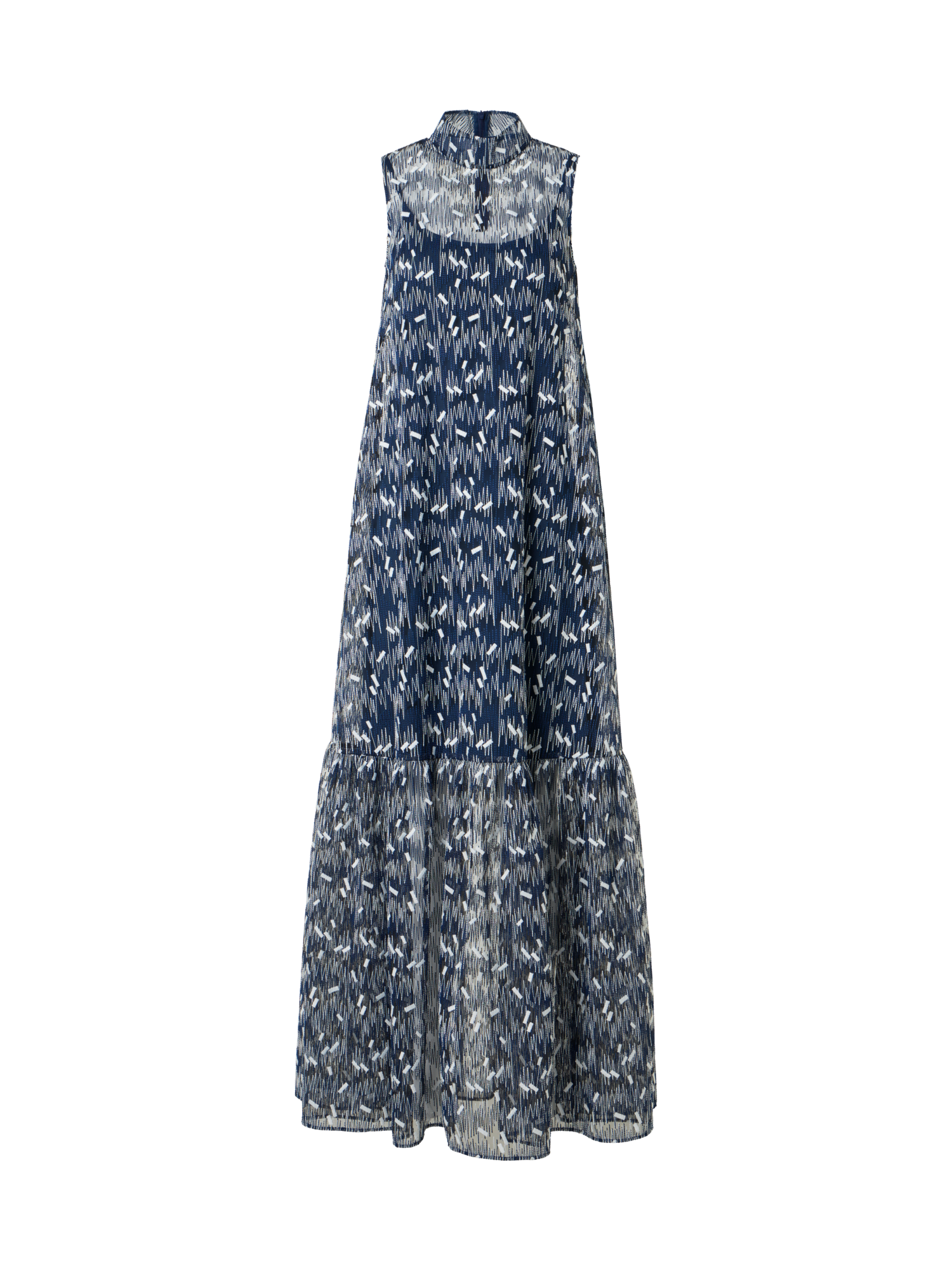 img_25082db4-5343-417b-89f1-8fd7883973ef Scribble Dot Embroidered Midi A-Line Dress - Image 1