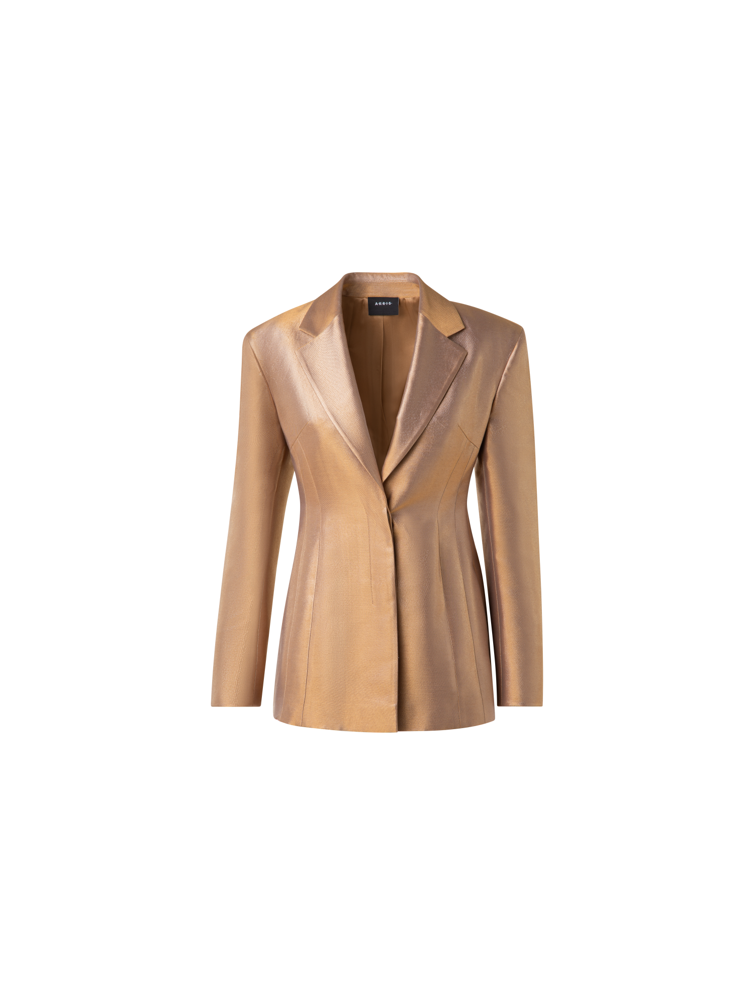 Fitted Single Breasted Jacket in Golden Lurex