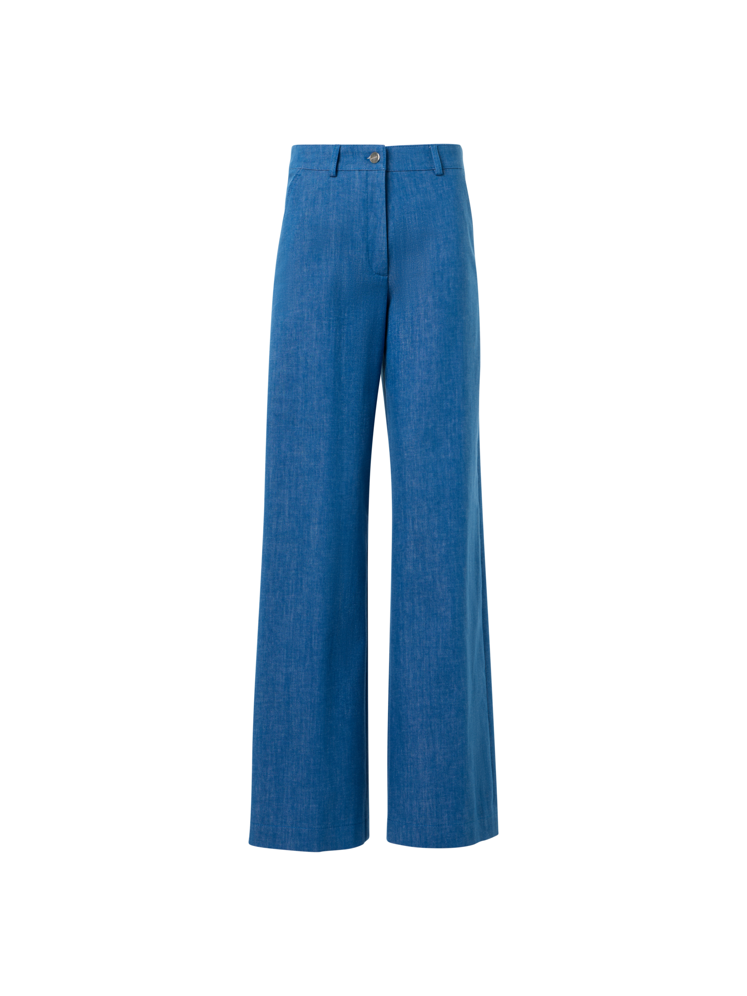 Straight Wide Leg Cotton Denim Pants