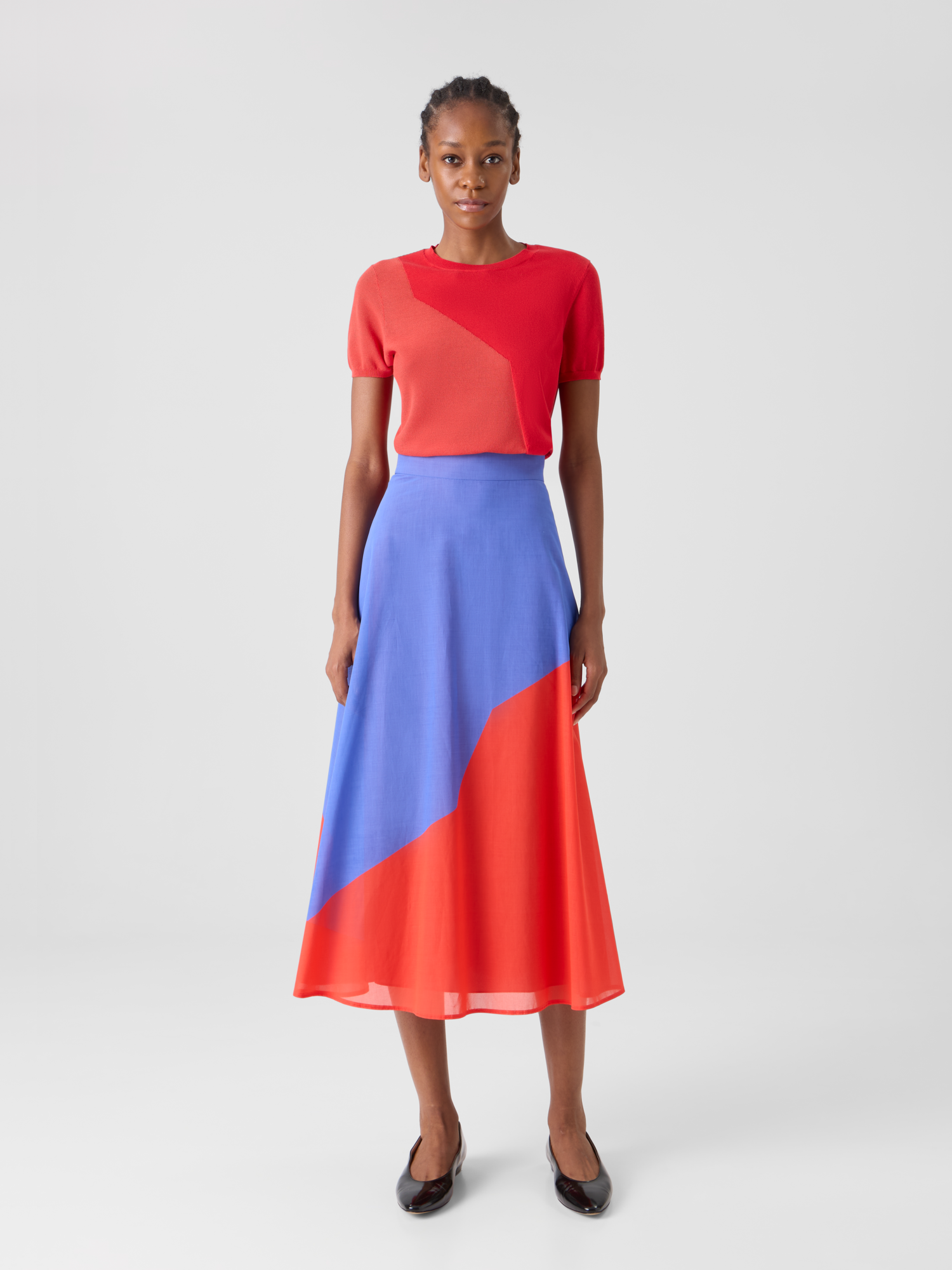 Midi Skirt with High Plains Print