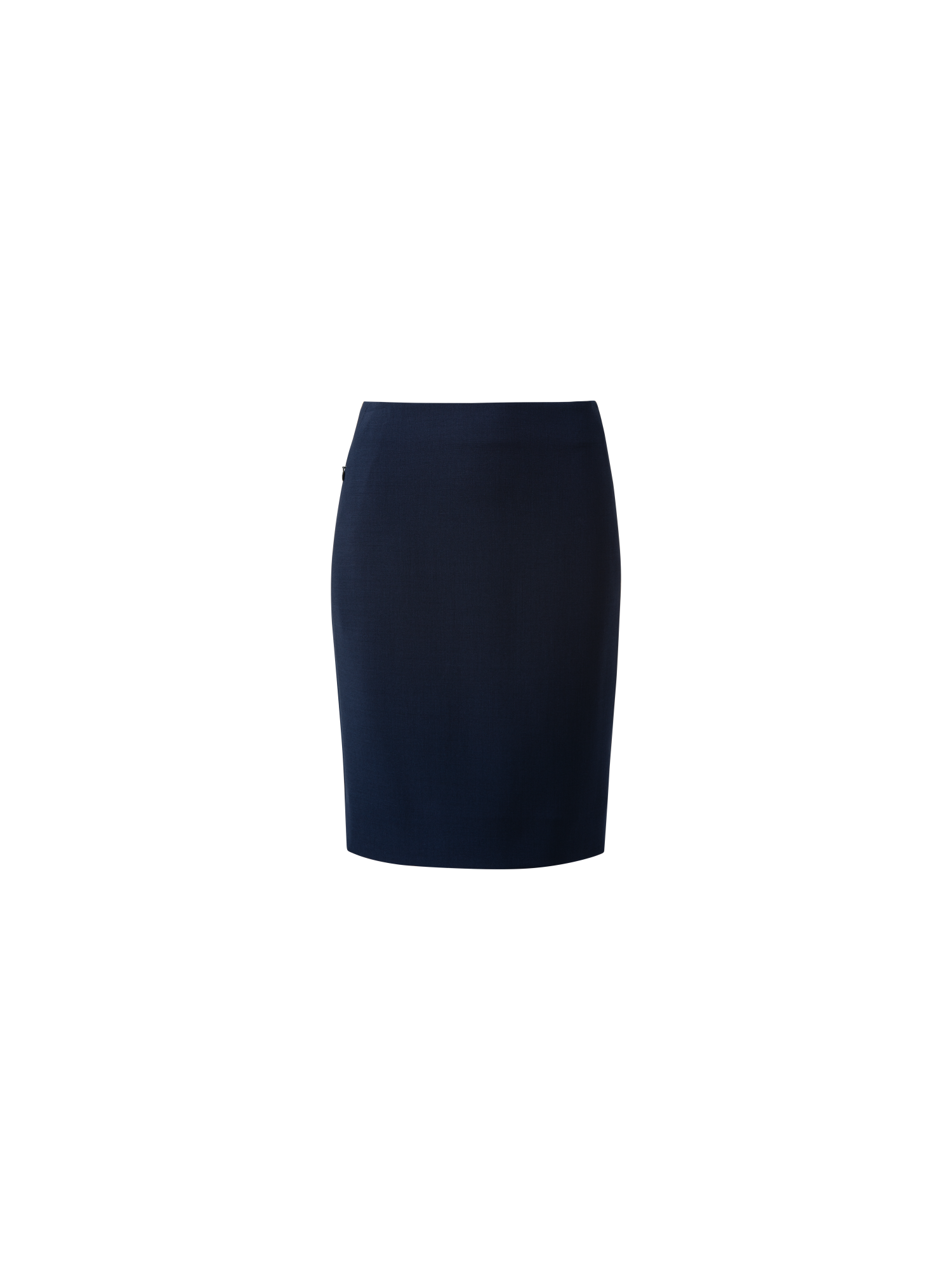 Wool Double-Face Pencil Skirt with Zip Pockets