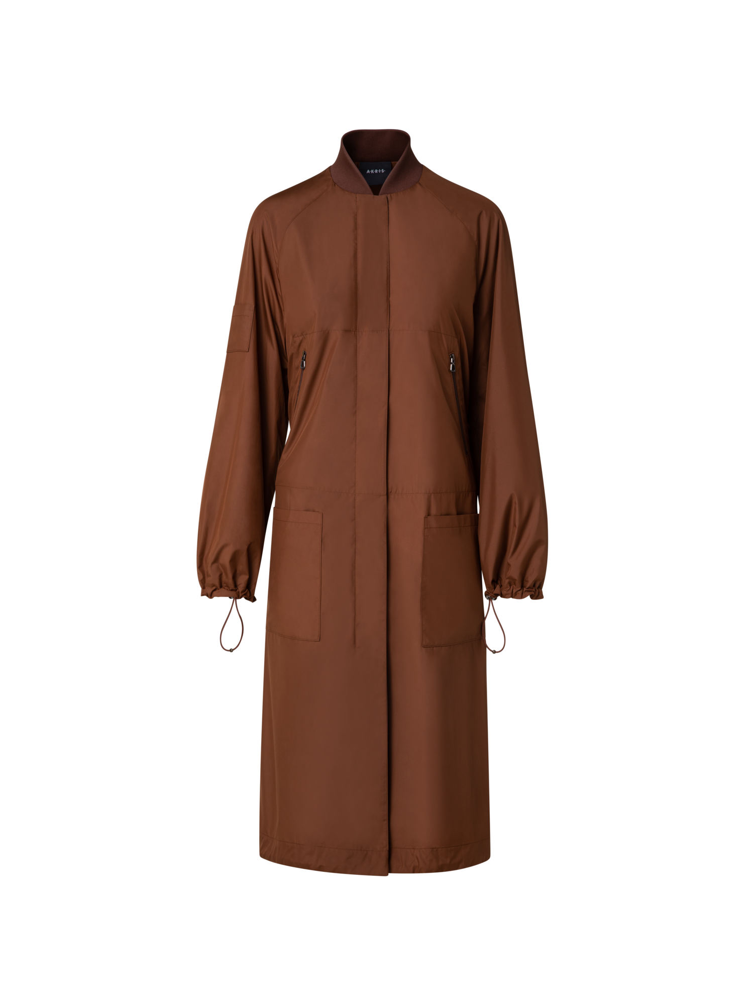 Silk Long Bomber Jacket