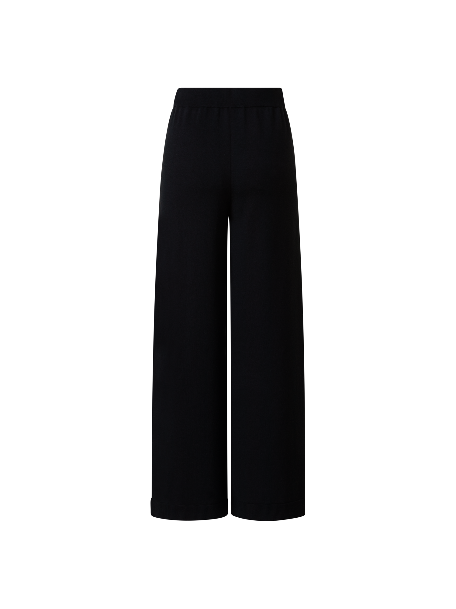 Straight Wool Stretch Knit Pants