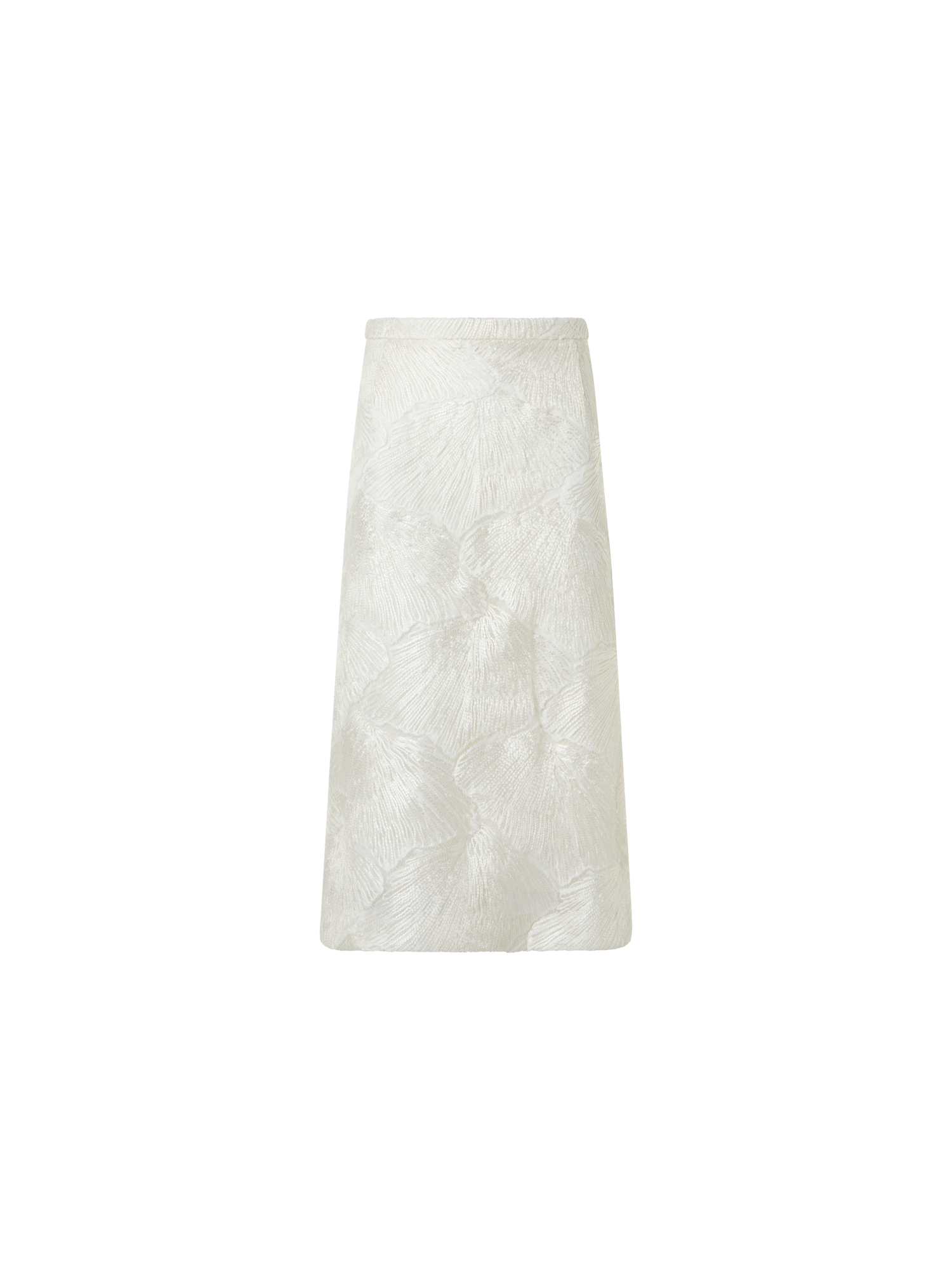 Techno Lacquered Sea Fan Lace A-Line Skirt