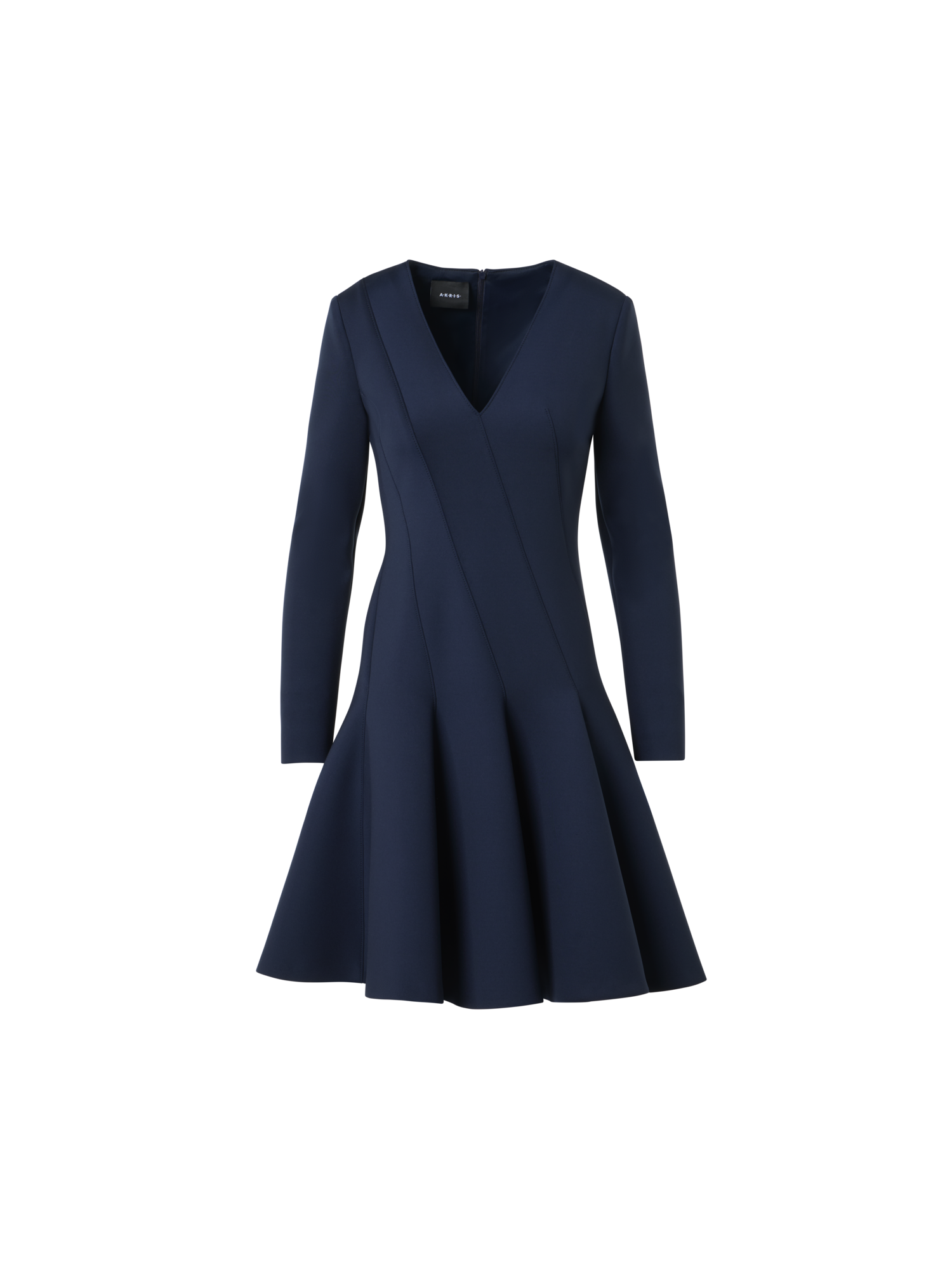 Fit-and-Flare Techno Neoprene Dress