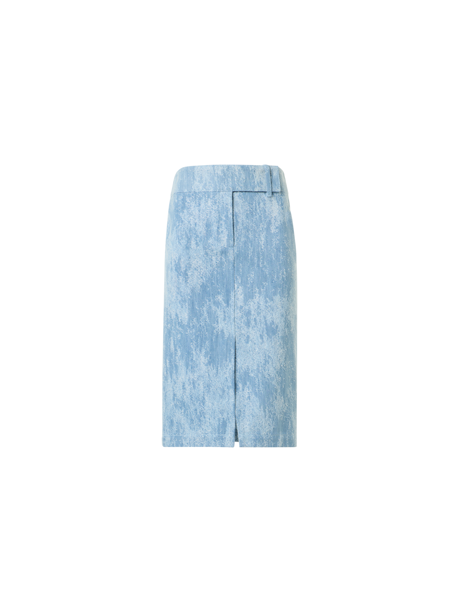 Jacquard Denim Pencil Skirt