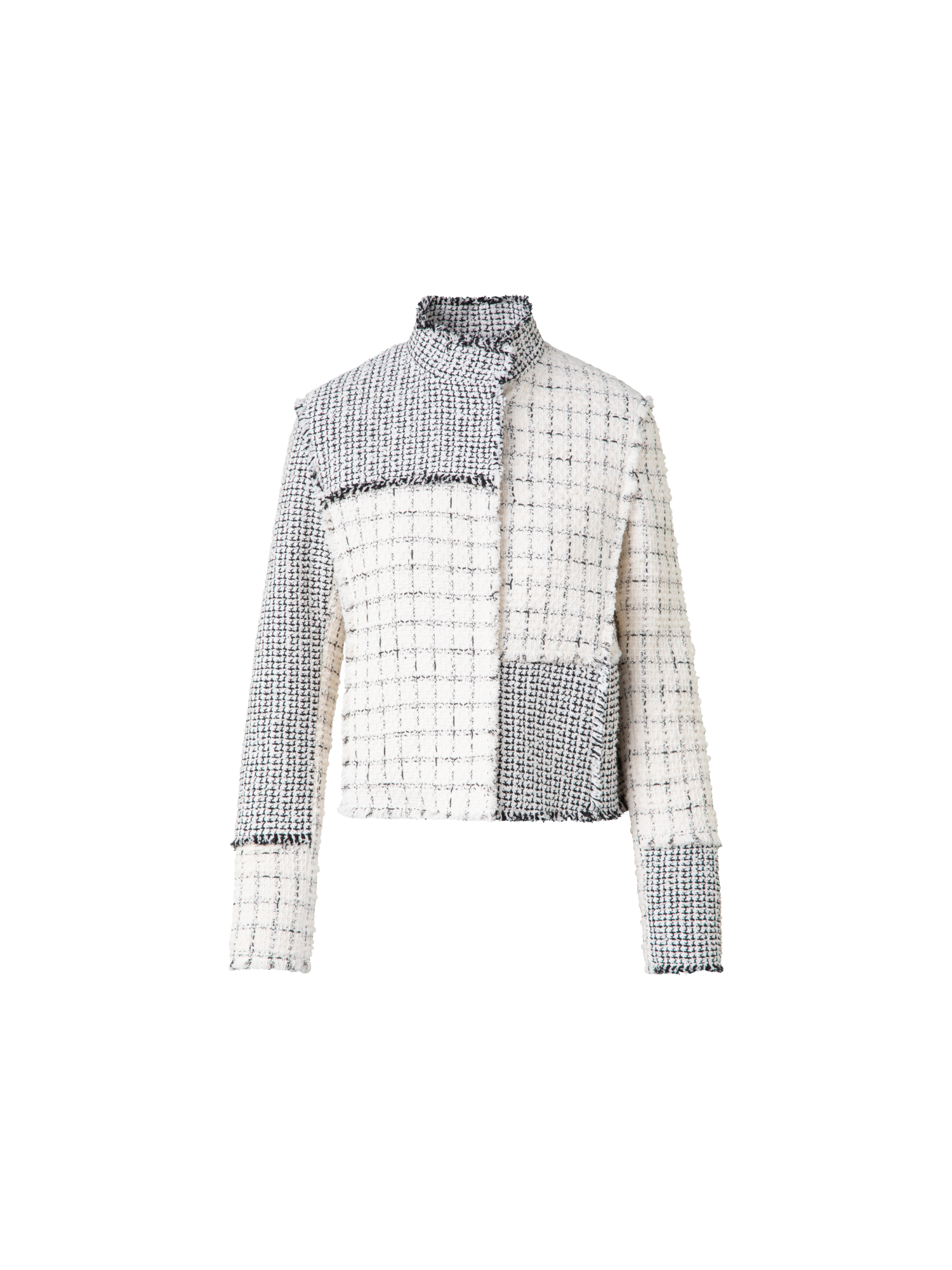 Short Jacket in Patchwork Tweed