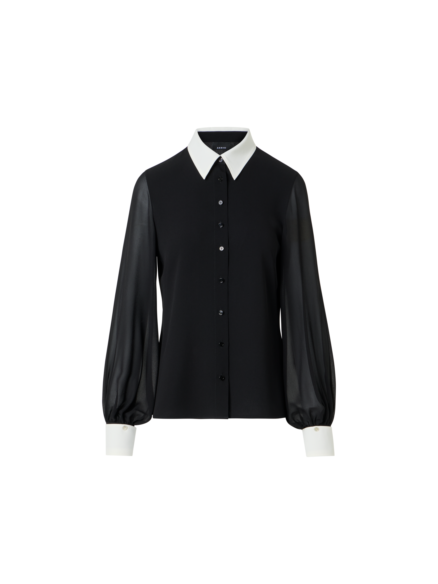 Silk Blouse with Detachable Cuffs