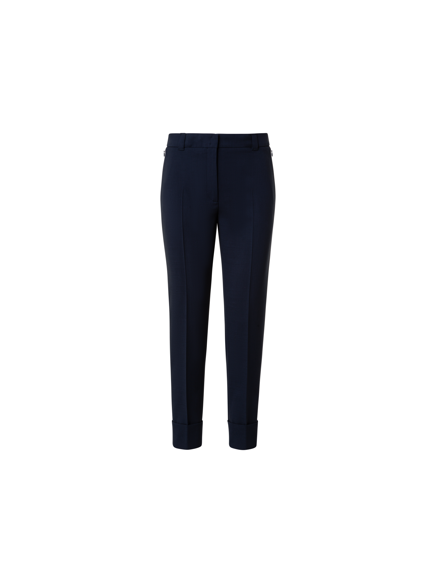 Cropped Tapered Wool Double-Face Pants
