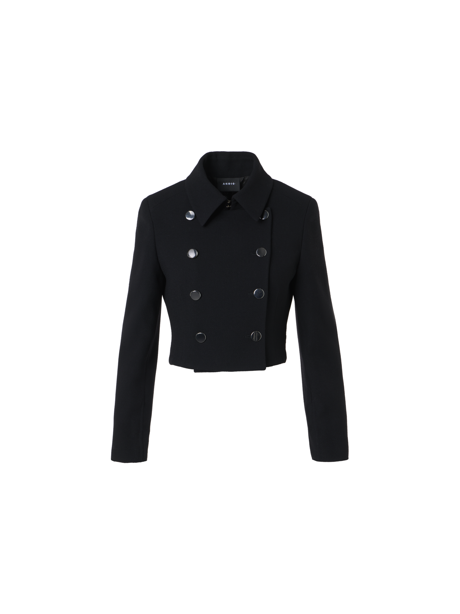 Wool Crêpe Double-Face Short Jacket