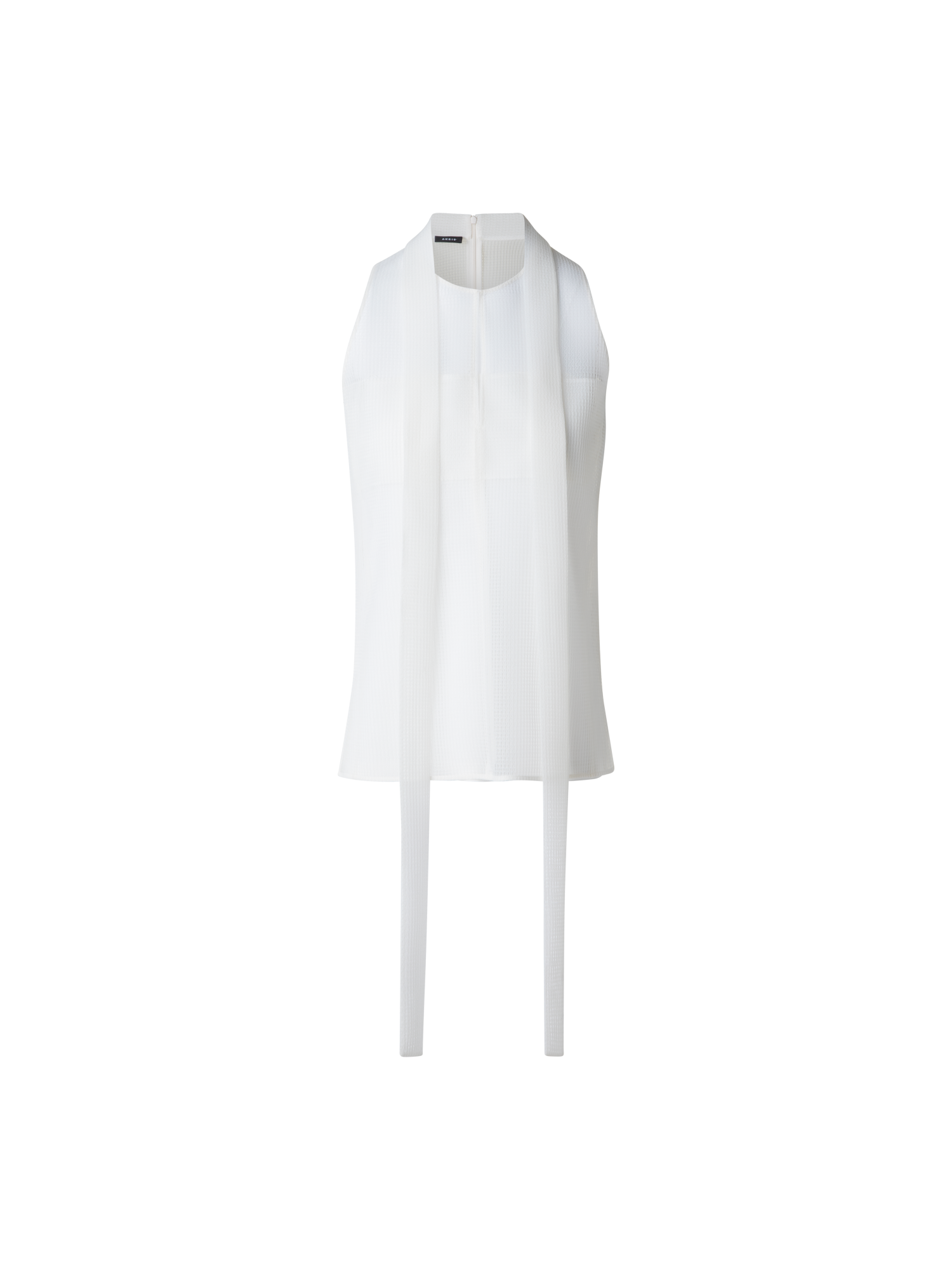 img_6cb15848-e4d2-4226-9d2d-0bc6f47aaa55.png Sleeveless Tie Neck Blouse in Techno Grid - Image 1