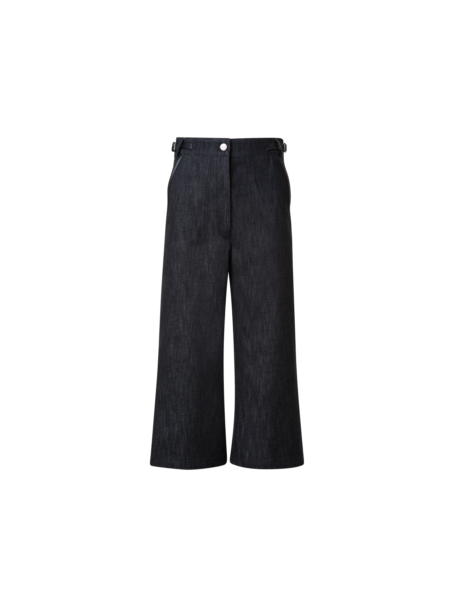 Cotton Denim Stretch Long Bermuda Pants