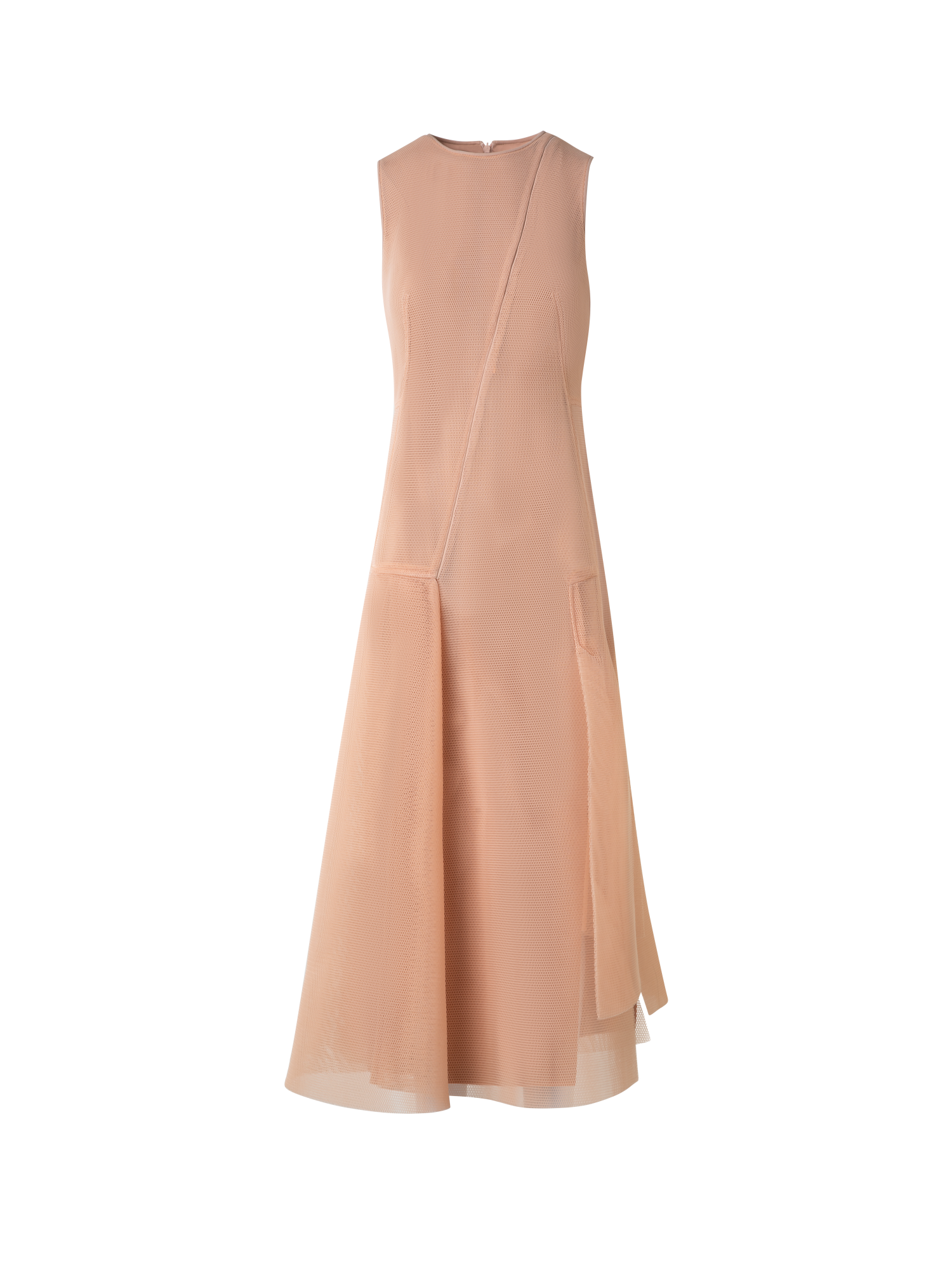 Asymmetrical Techno Grid Midi Dress