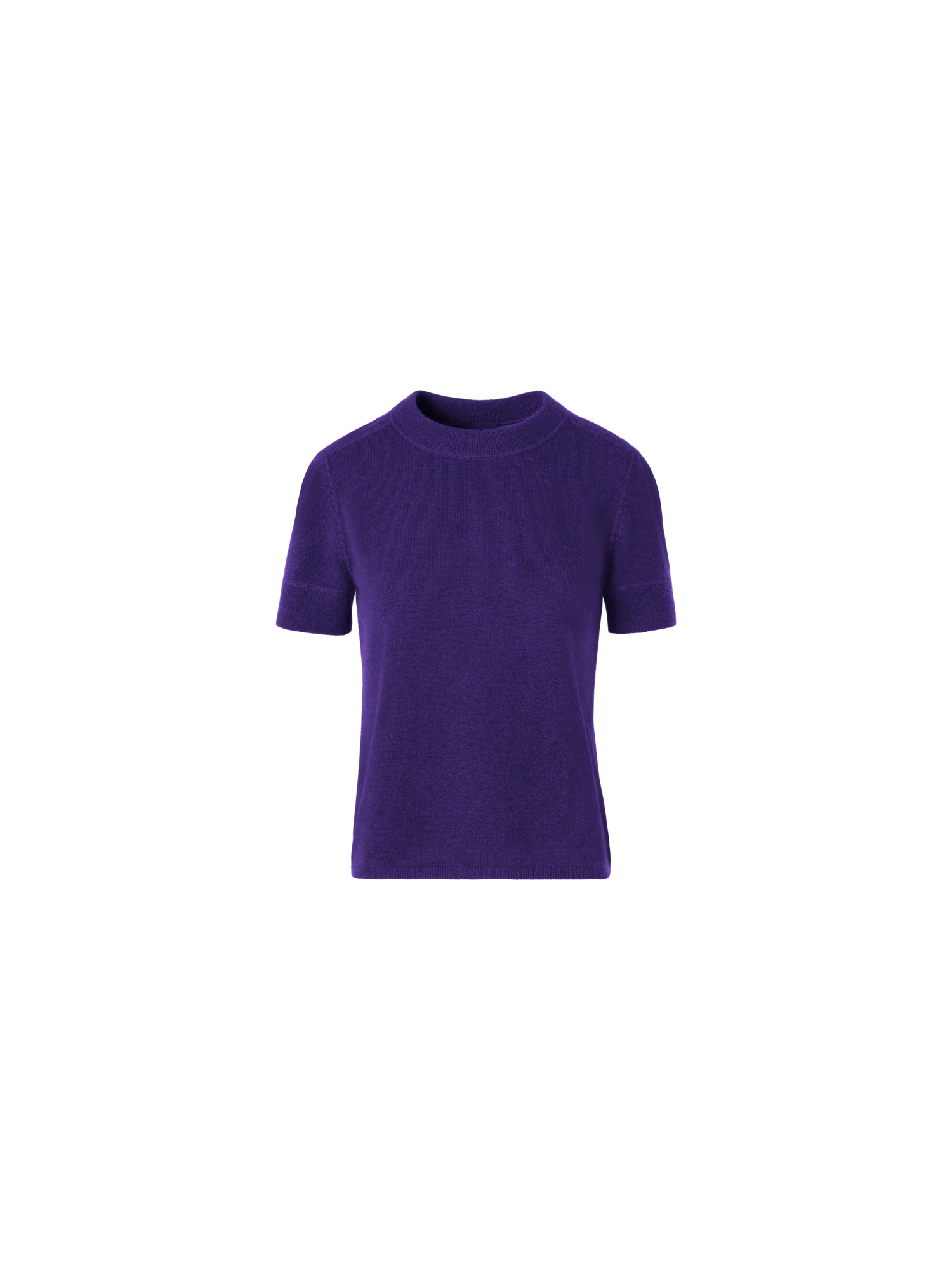 Short-Sleeve Cashmere Knit Sweater