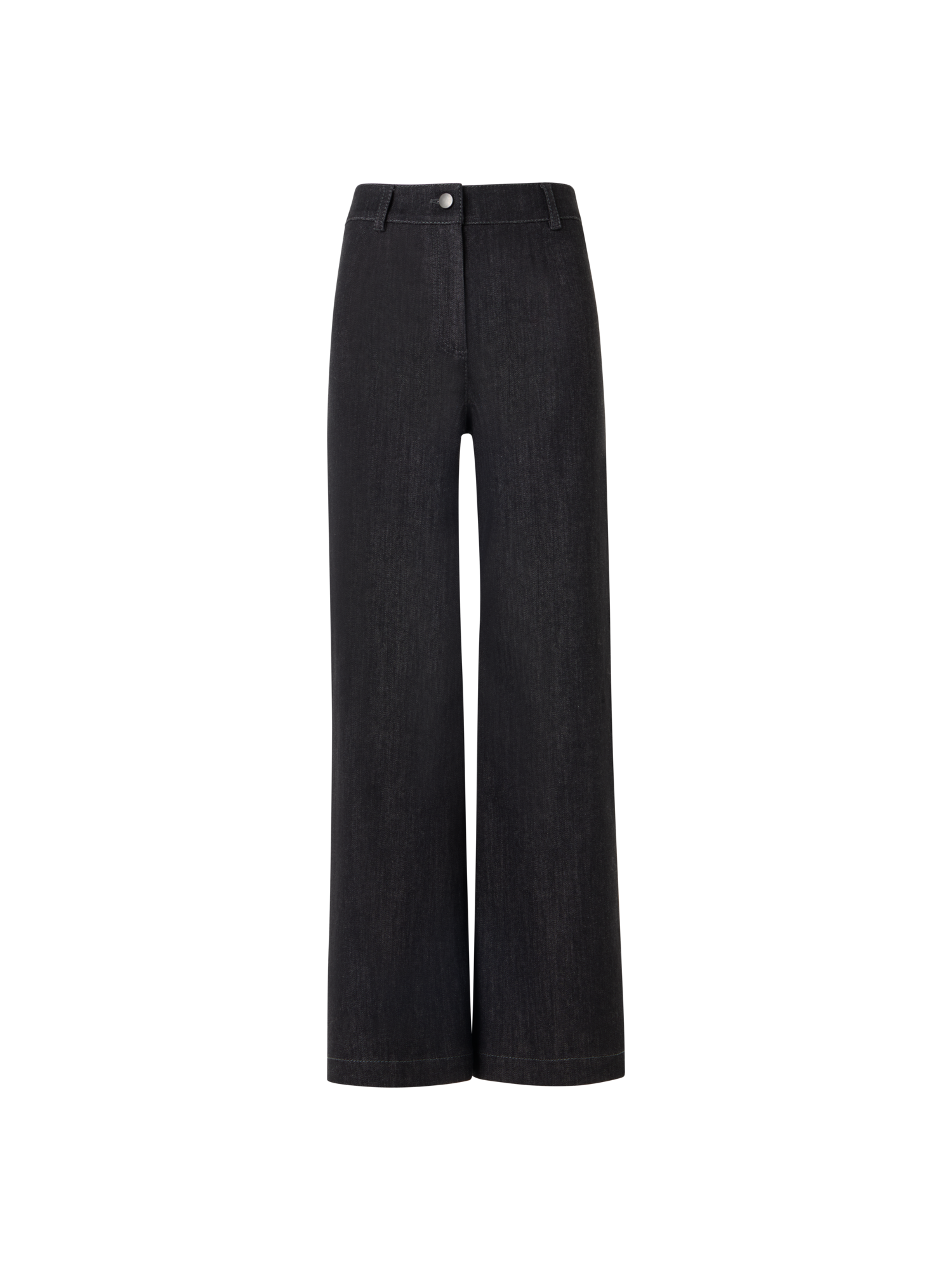 Caia Straight-Leg Pants in High-Stretch Cotton Denim
