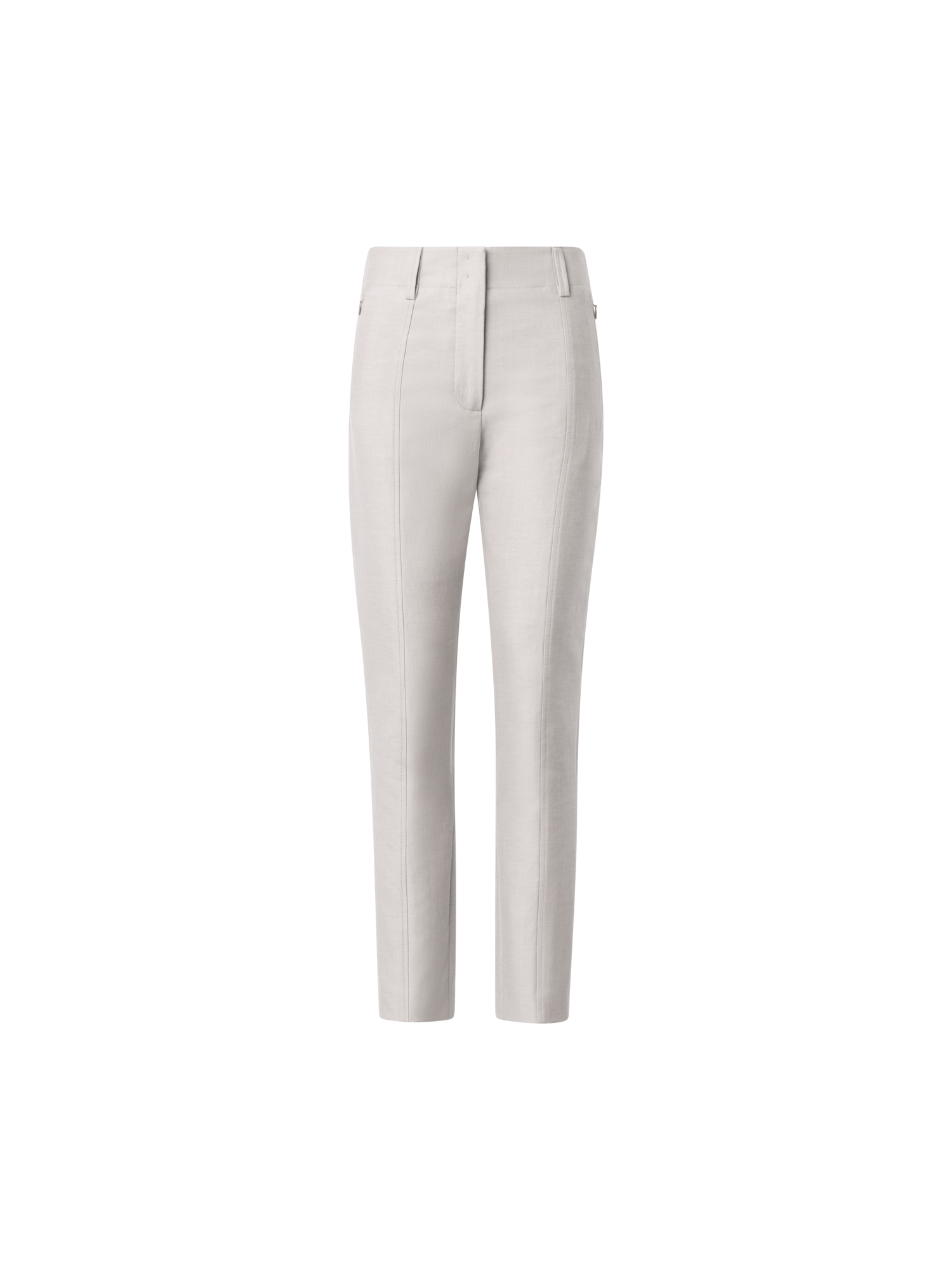 Slim Cotton Silk Double-Face Pants