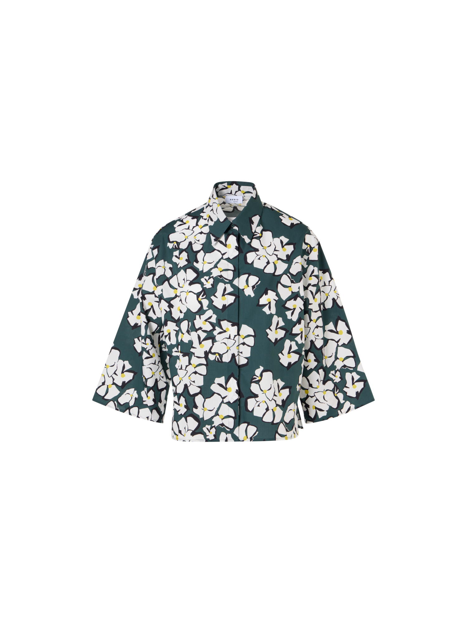 Bracelet-Sleeve Papercut Flower Shirt Blouse