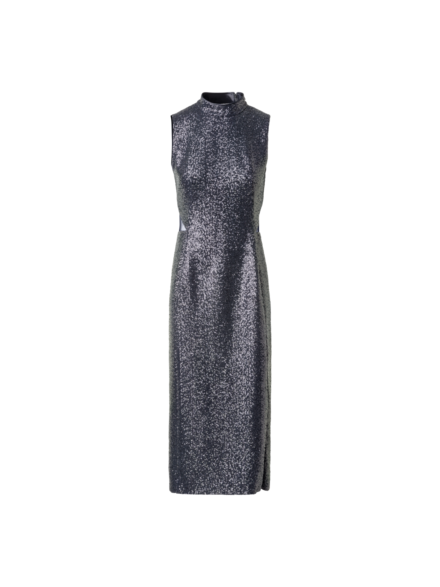 Sequined Sheath Dress with Open Back