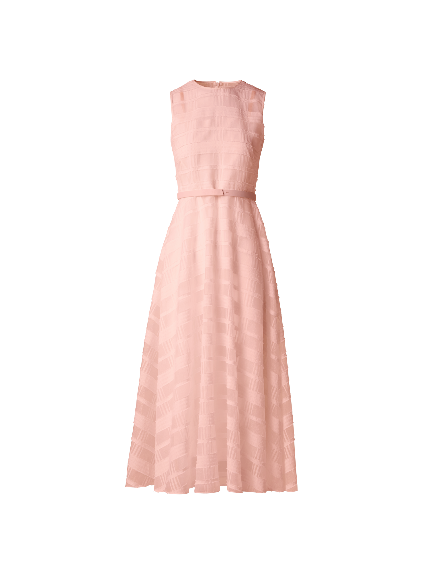 Fit-and-Flare Midi Dress in Cotton Organza