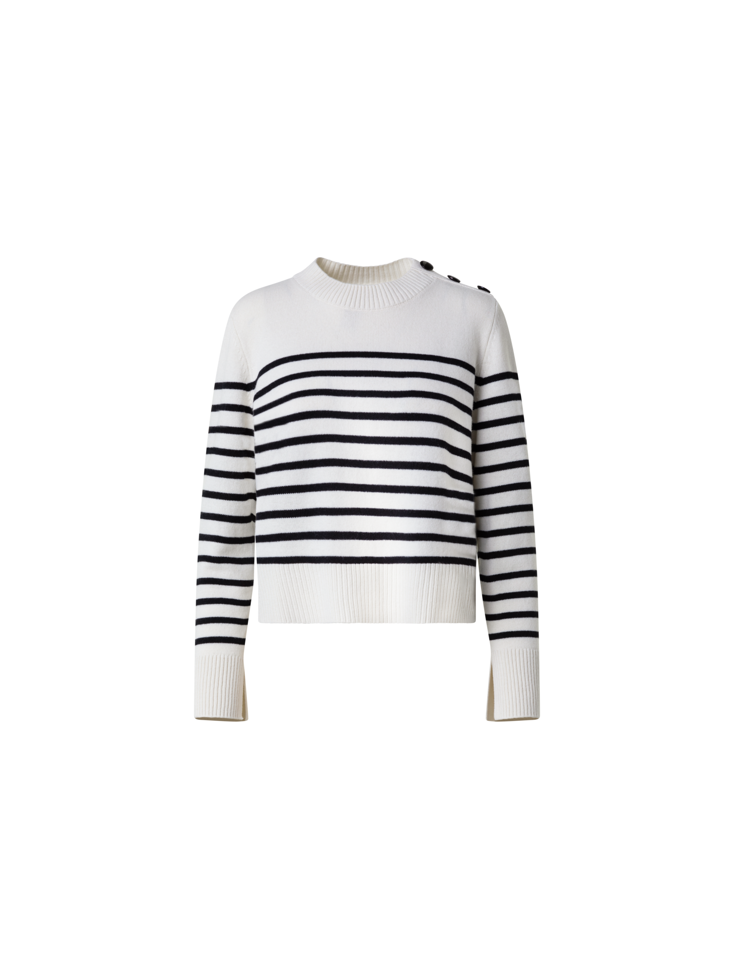 Striped Boxy Sweater in Merino Cashmere Blend