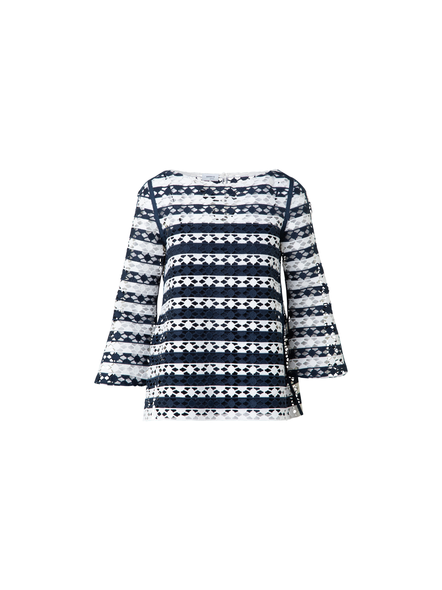 Top in Stripe Embroidery