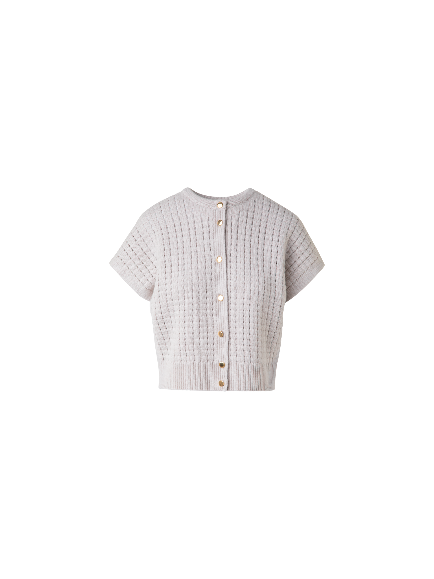 Short Sleeve Cashmere Knit Cardigan