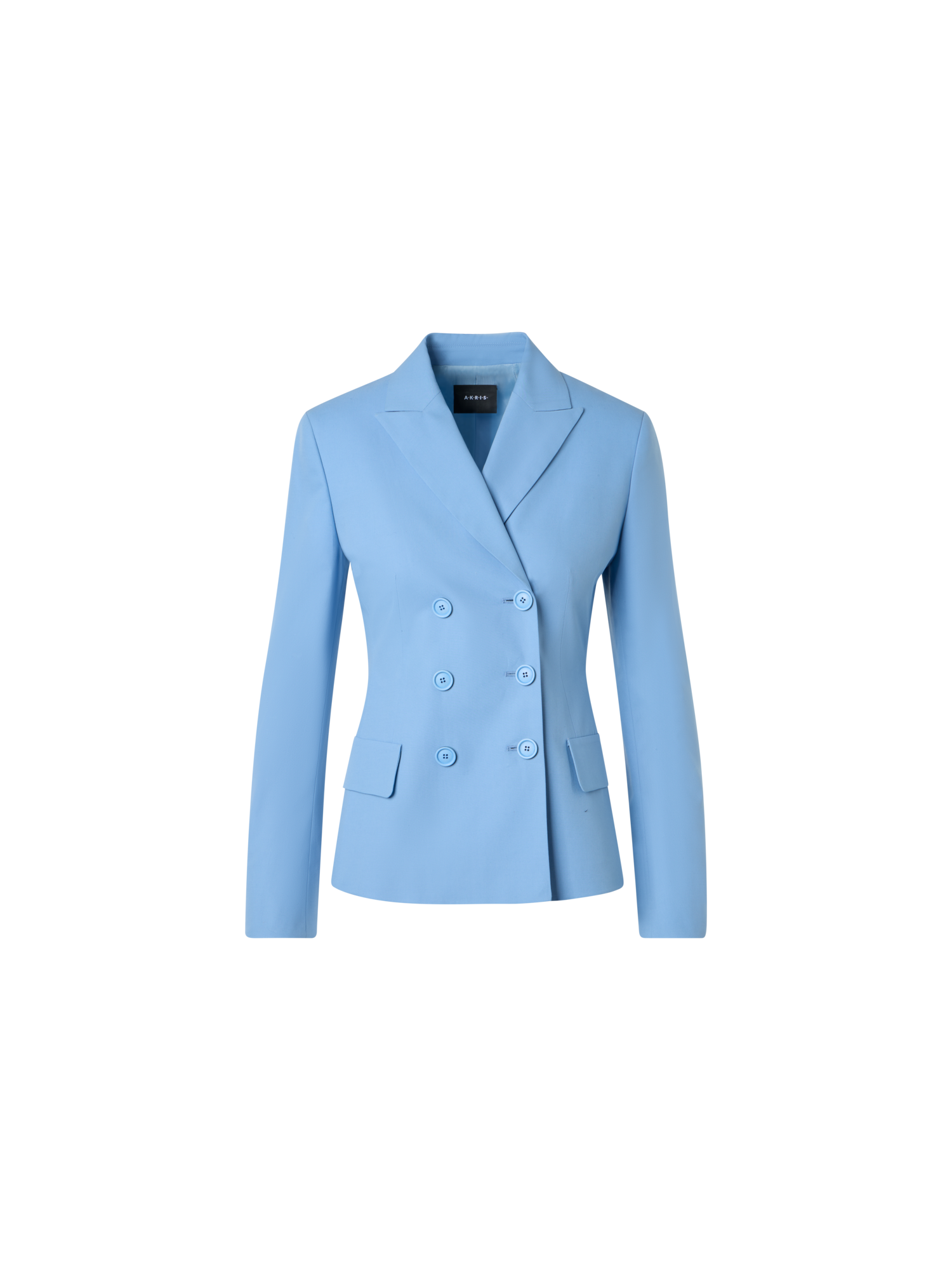 Double-Breasted Cotton Stretch Gabardine Jacket