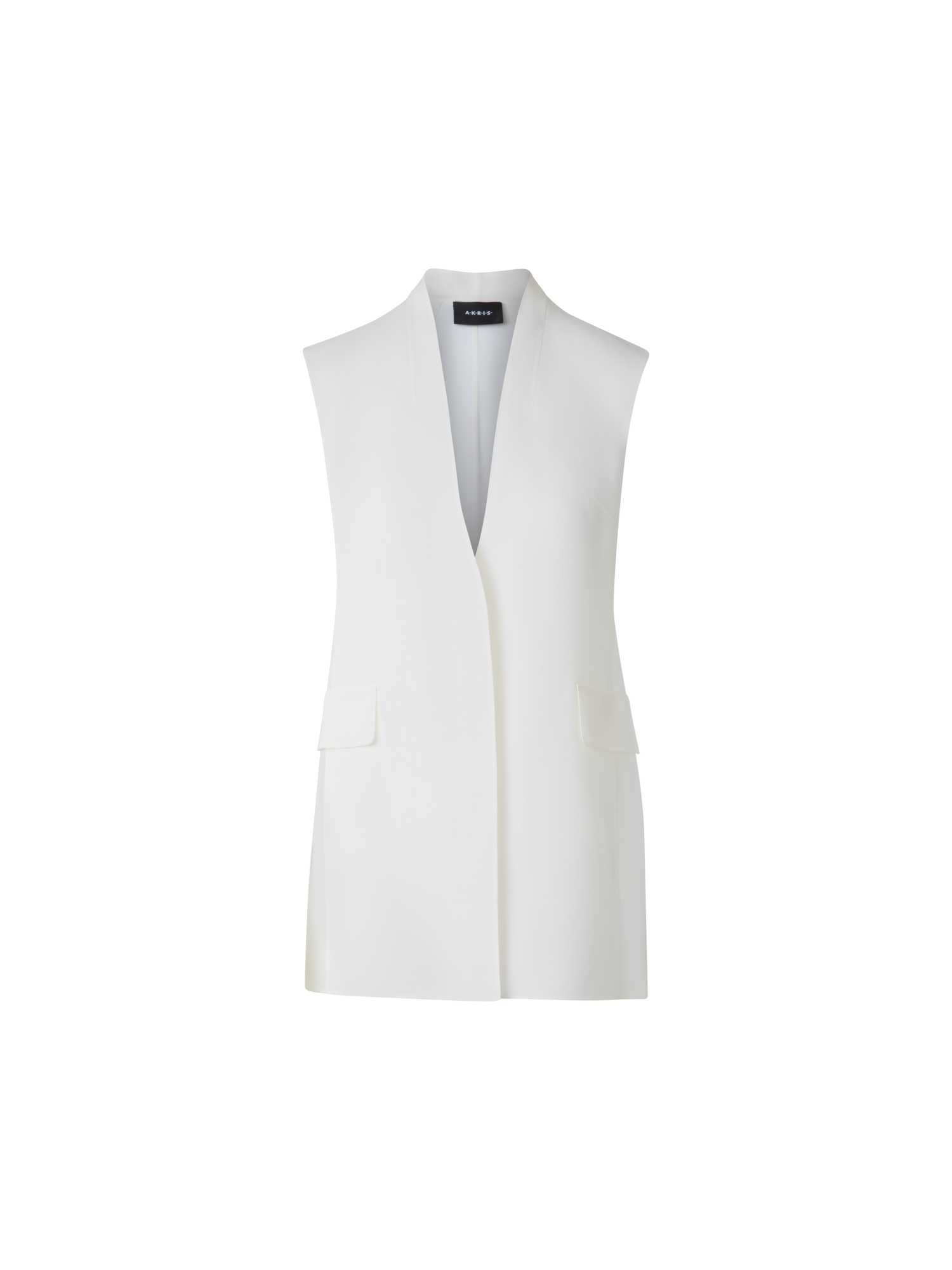 Long Sheer Silk Organza Gilet