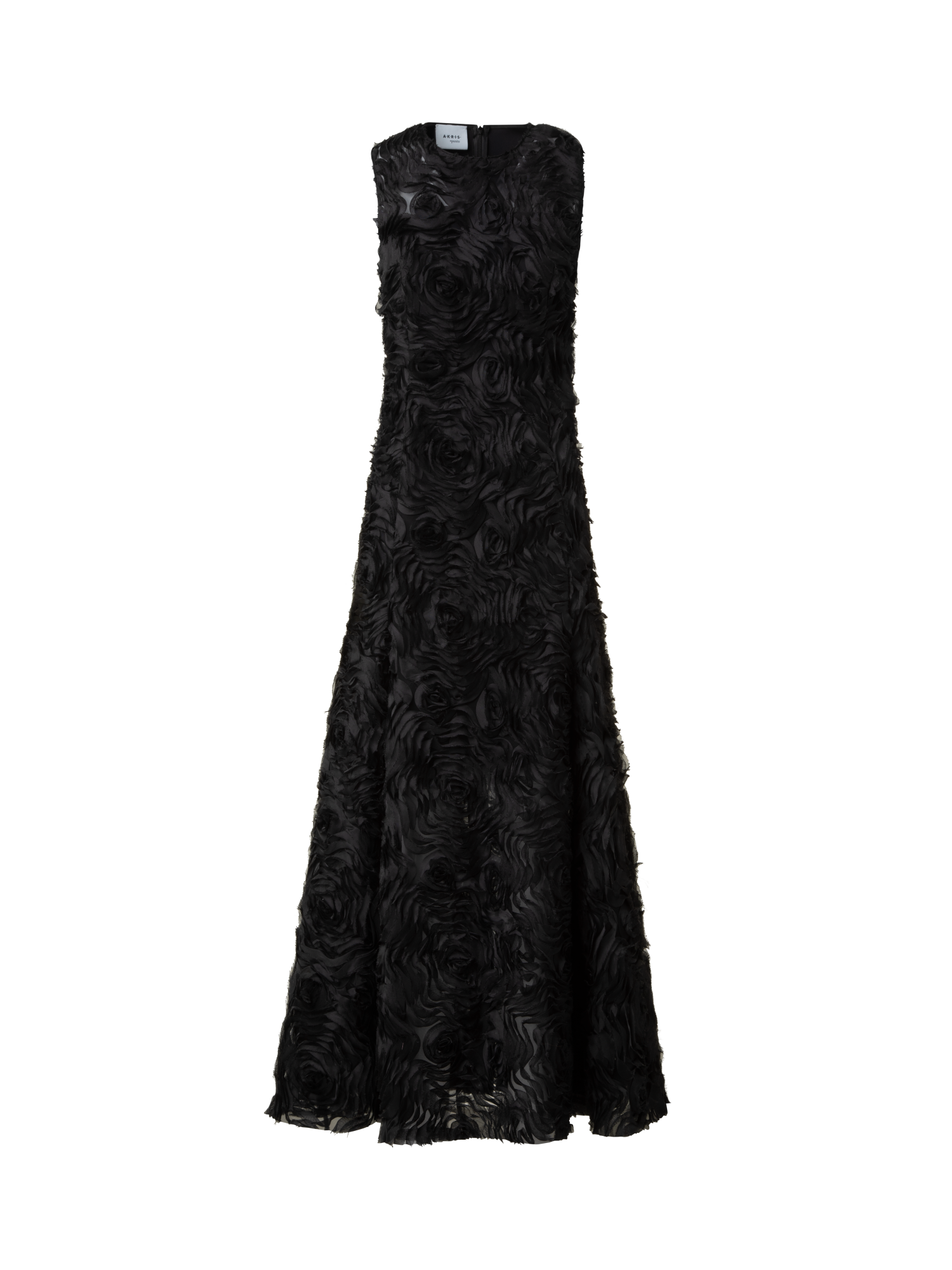 img_a2bdad6e-4c91-44b2-af58-6e9c7e68b244.png Flared Midi Dress in 3D Carnation Embroidery - Image 1