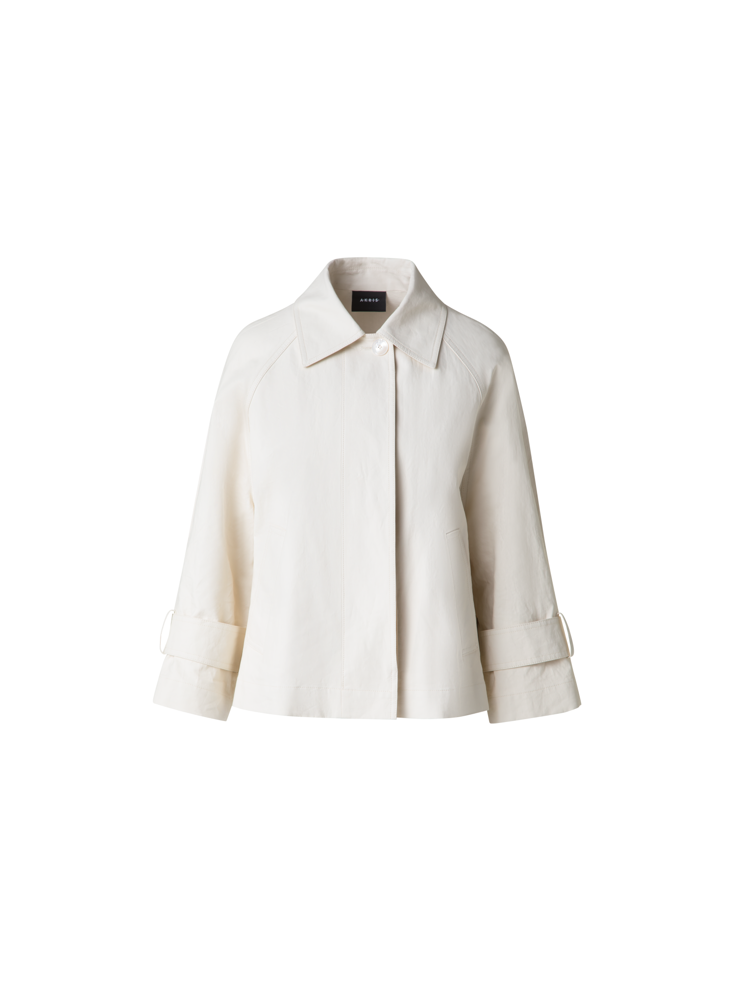 Water Repellent Short Jacket in Coated Linen