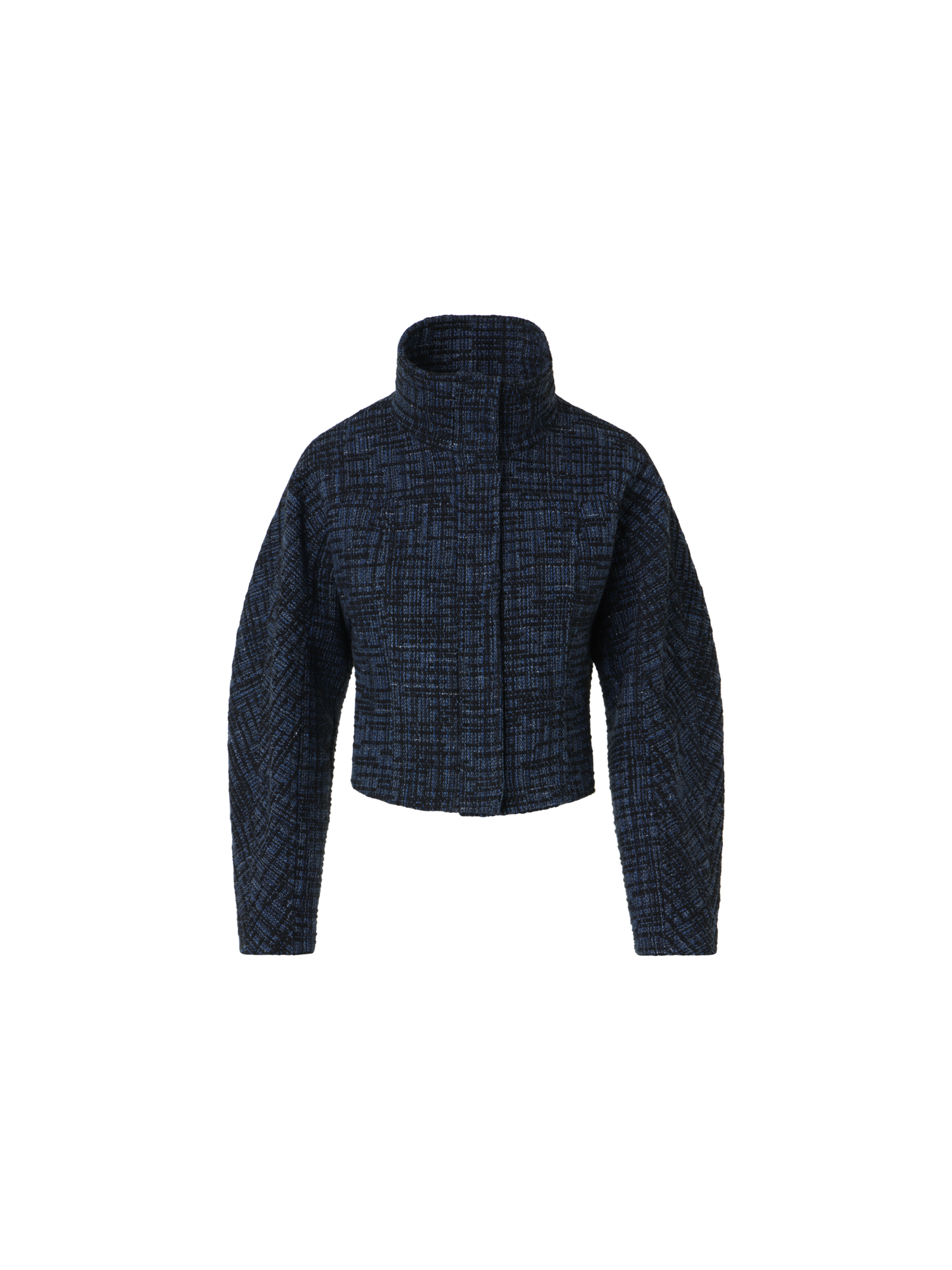 img_a468f6c2-5c39-449c-b9a2-de5fcf88e36a.png Raw Denim Tweed Fitted Jacket - Image 1