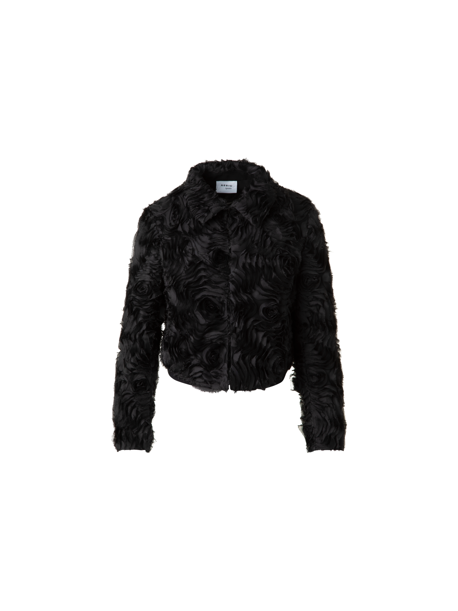 Short Jacket with 3D Carnation Embroidery