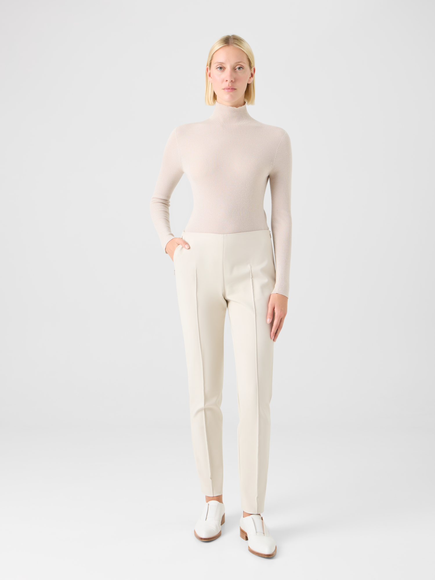 Cotton Techno Stretch Slim Leg Pants